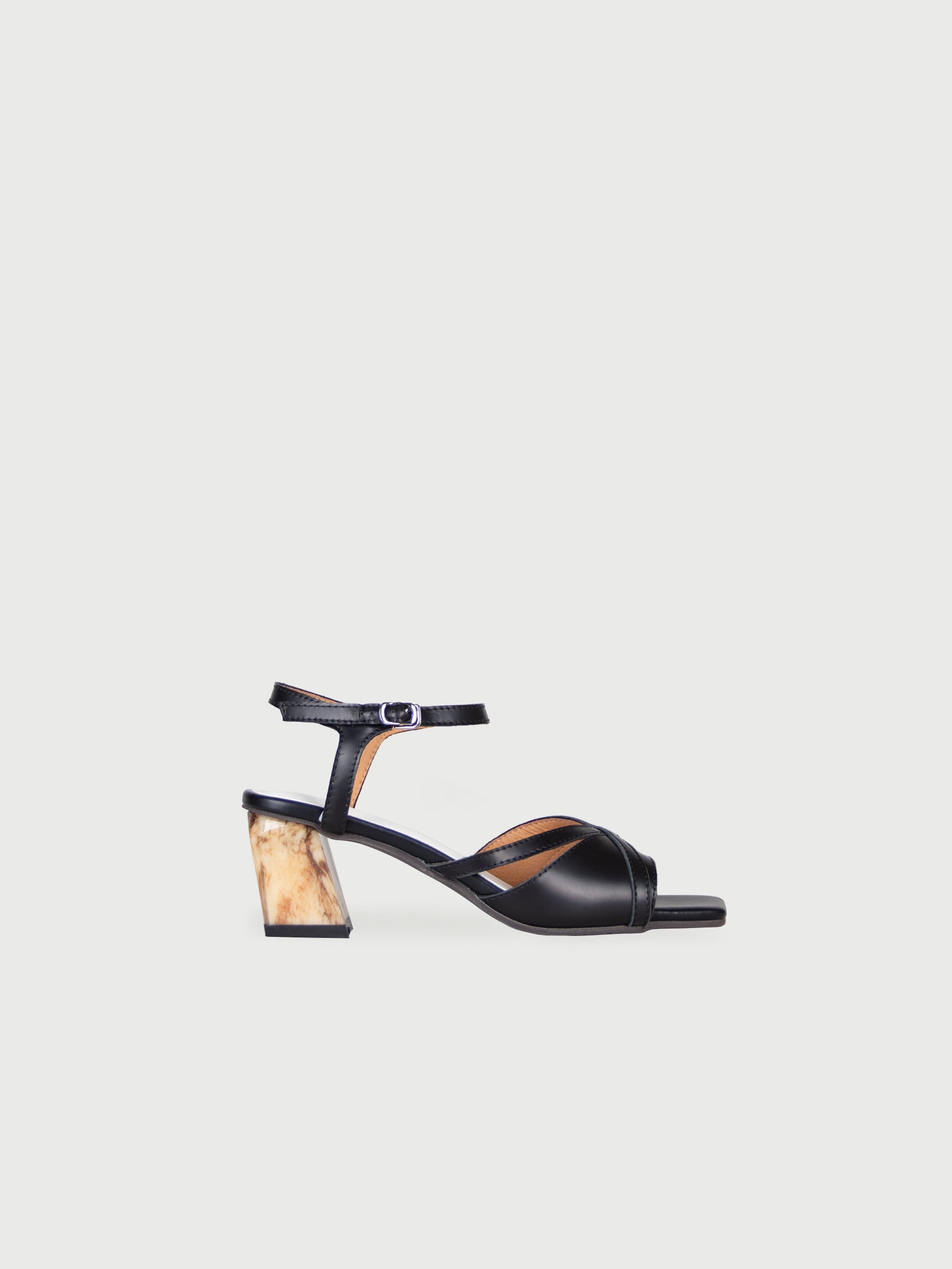 Focaccia 𓆟 Wide Fit Heeled Sandals with Crossover Front Strap