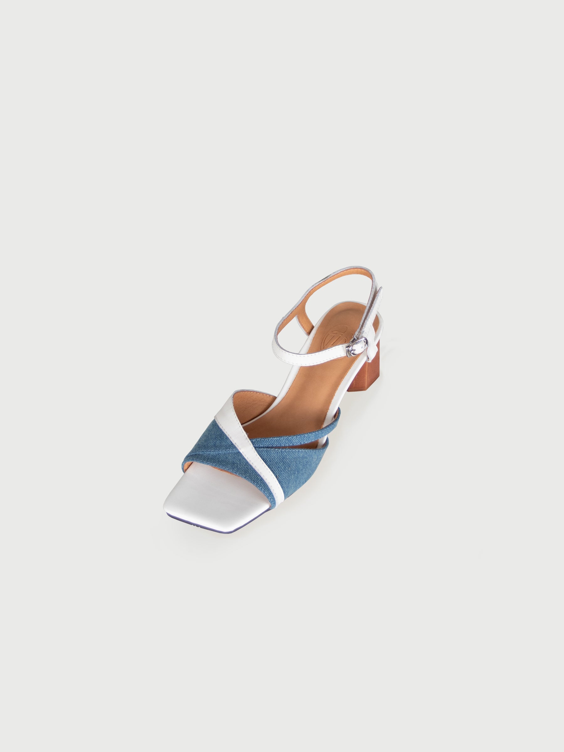 Focaccia 𓆟 Wide Fit Heeled Sandals with Crossover Front Strap