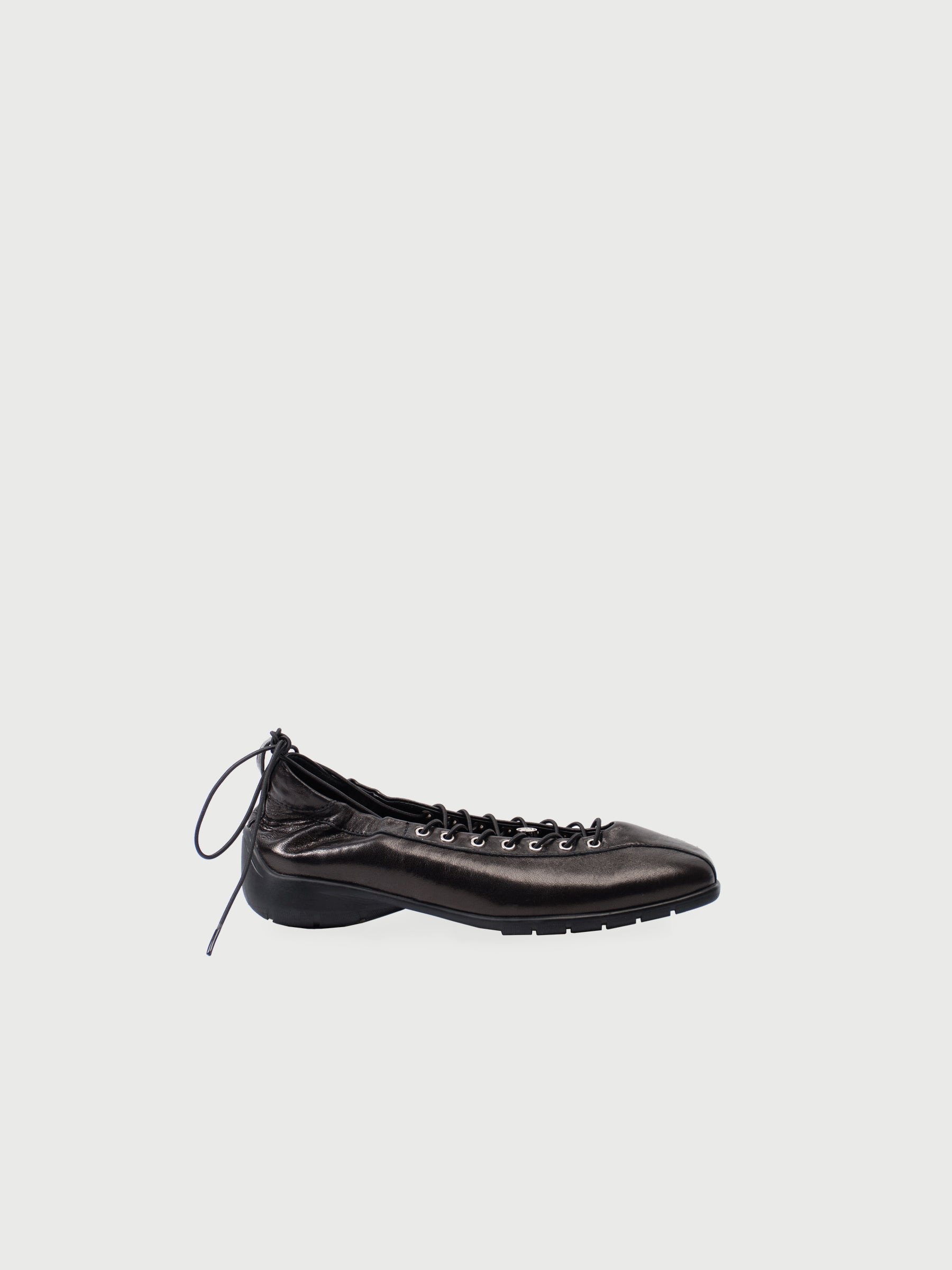 athenaeum(m.) x LEATHER LAB|| Nina ❈ Square Toe Lace-Up Leather Sneakerina