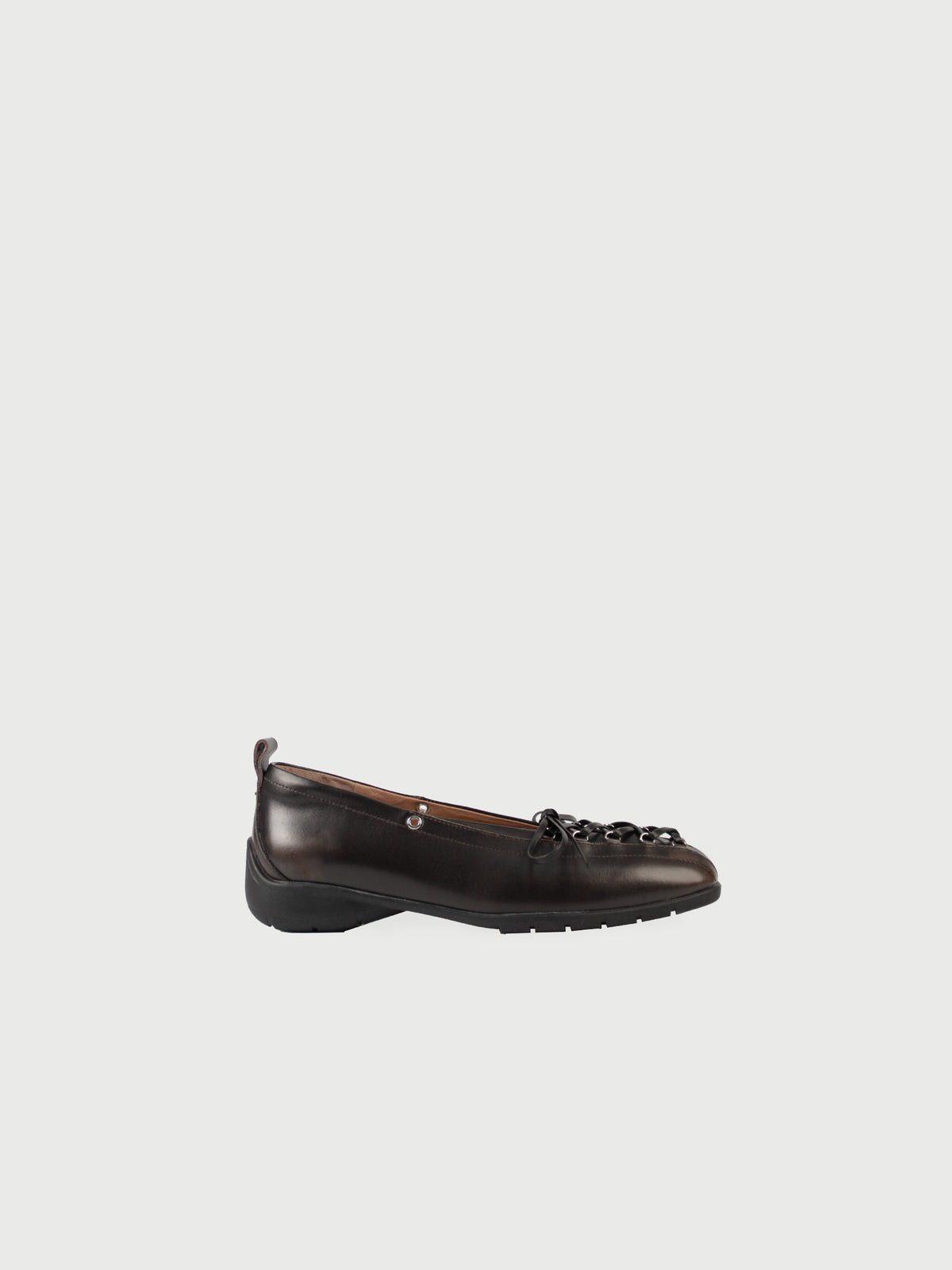 Aurelia・Square-Round Toe Lace-Up Ballet Flats