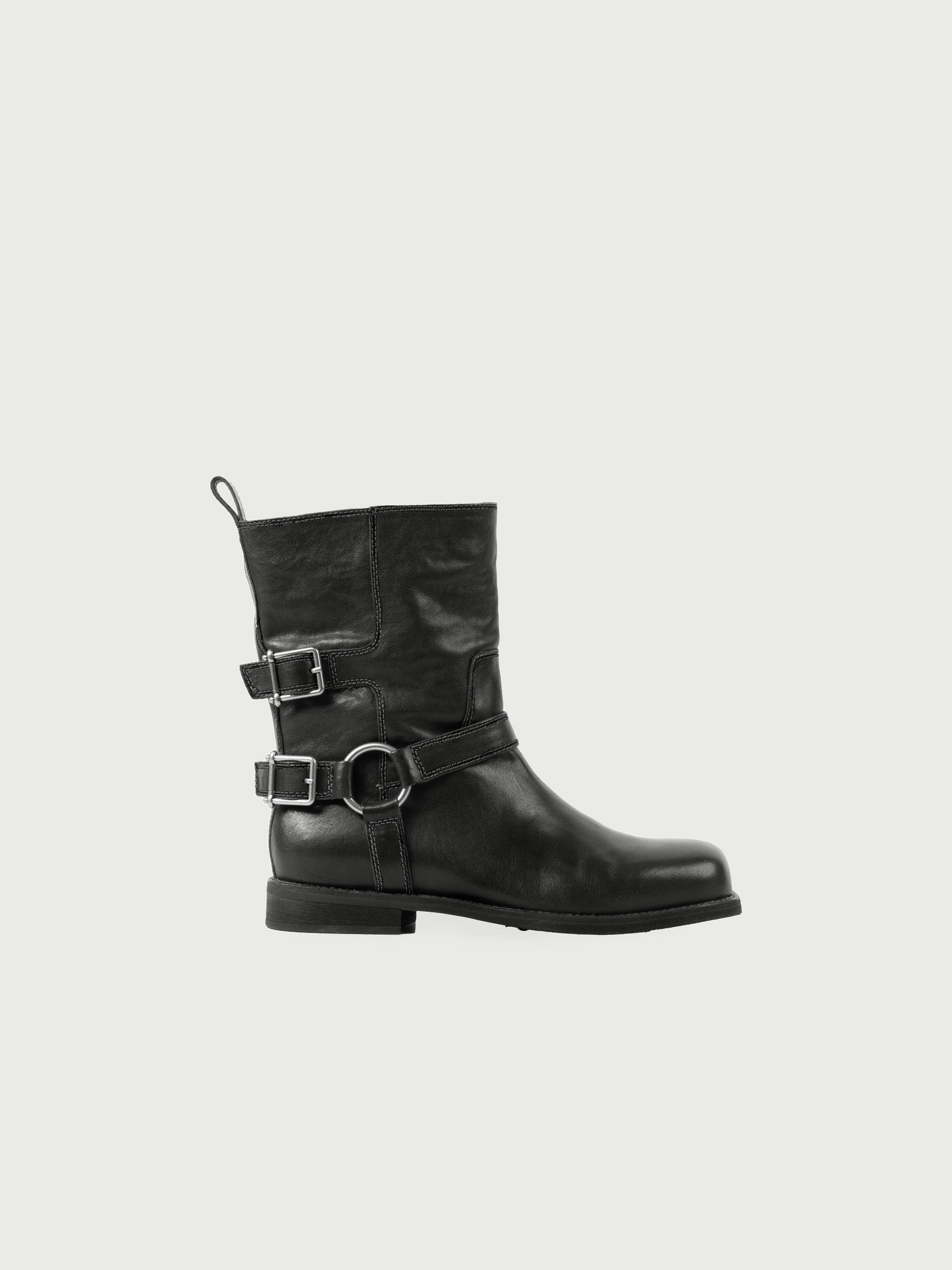 Inez || Double Buckle-Strap Boots