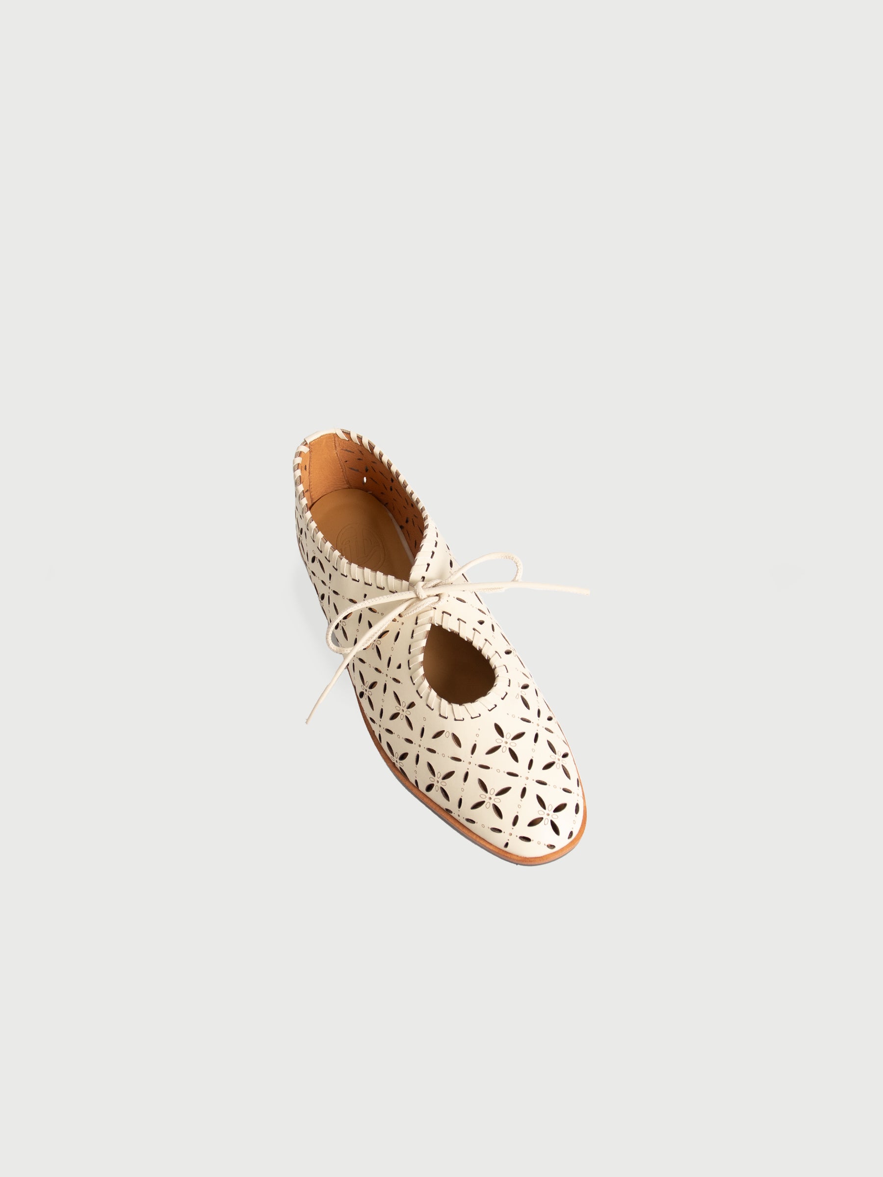 Aviva ◈ Laser-cut Lace-up Flats