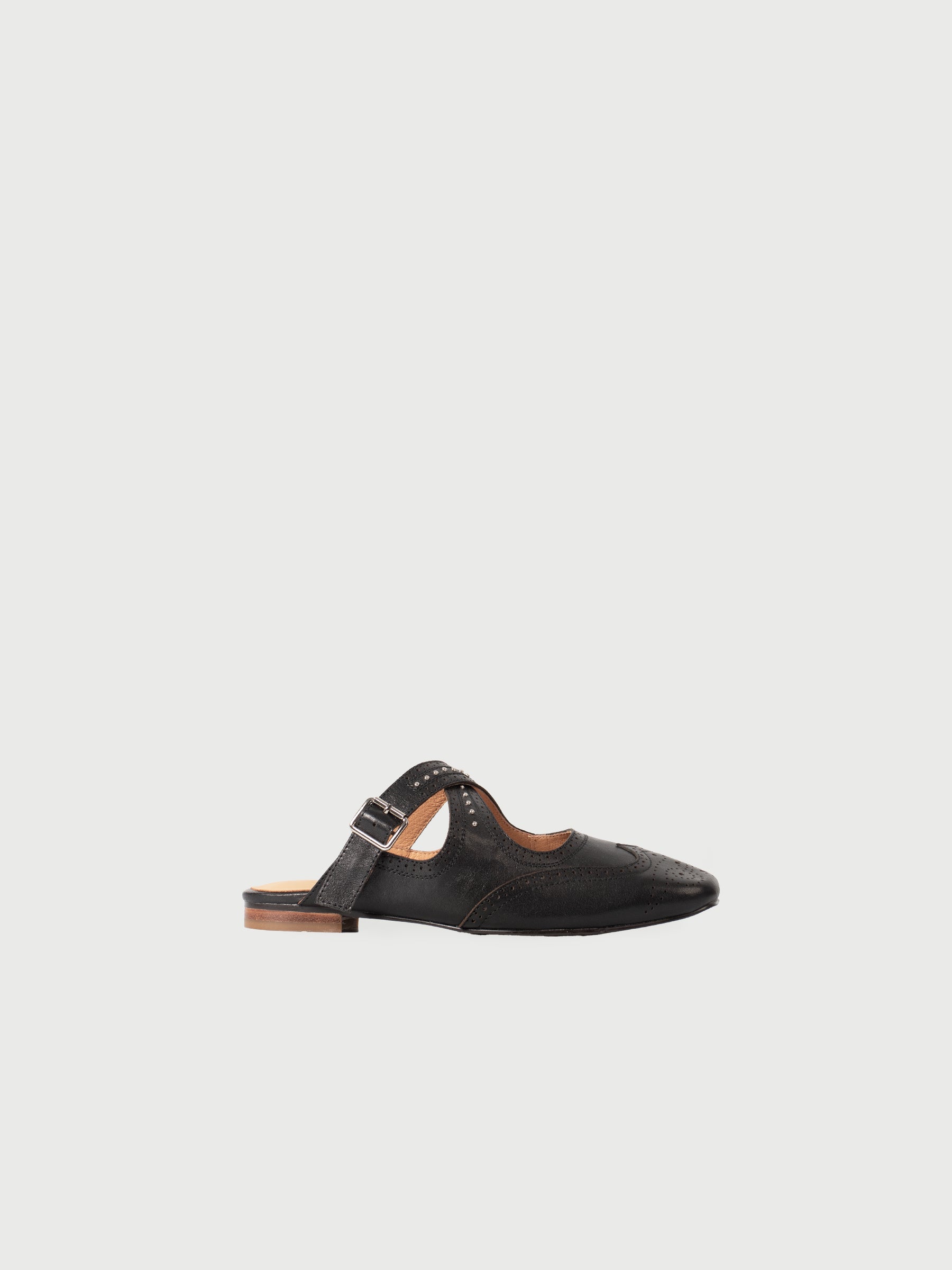 Joanne || Square-Toe Laser-cut Cross Strap Mules