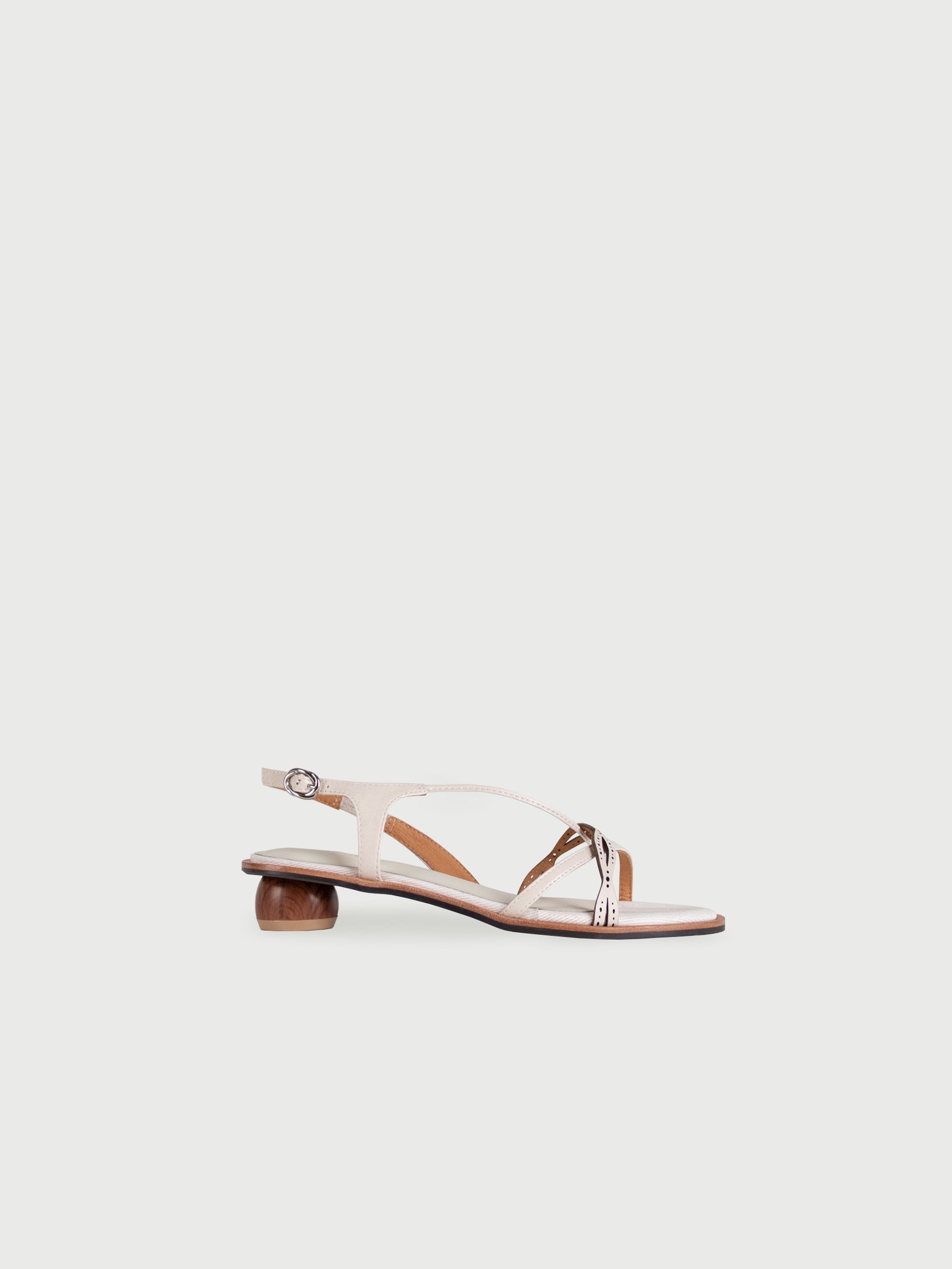 Calista 𖠁 Wavy Laser-Cut Strap Sandals