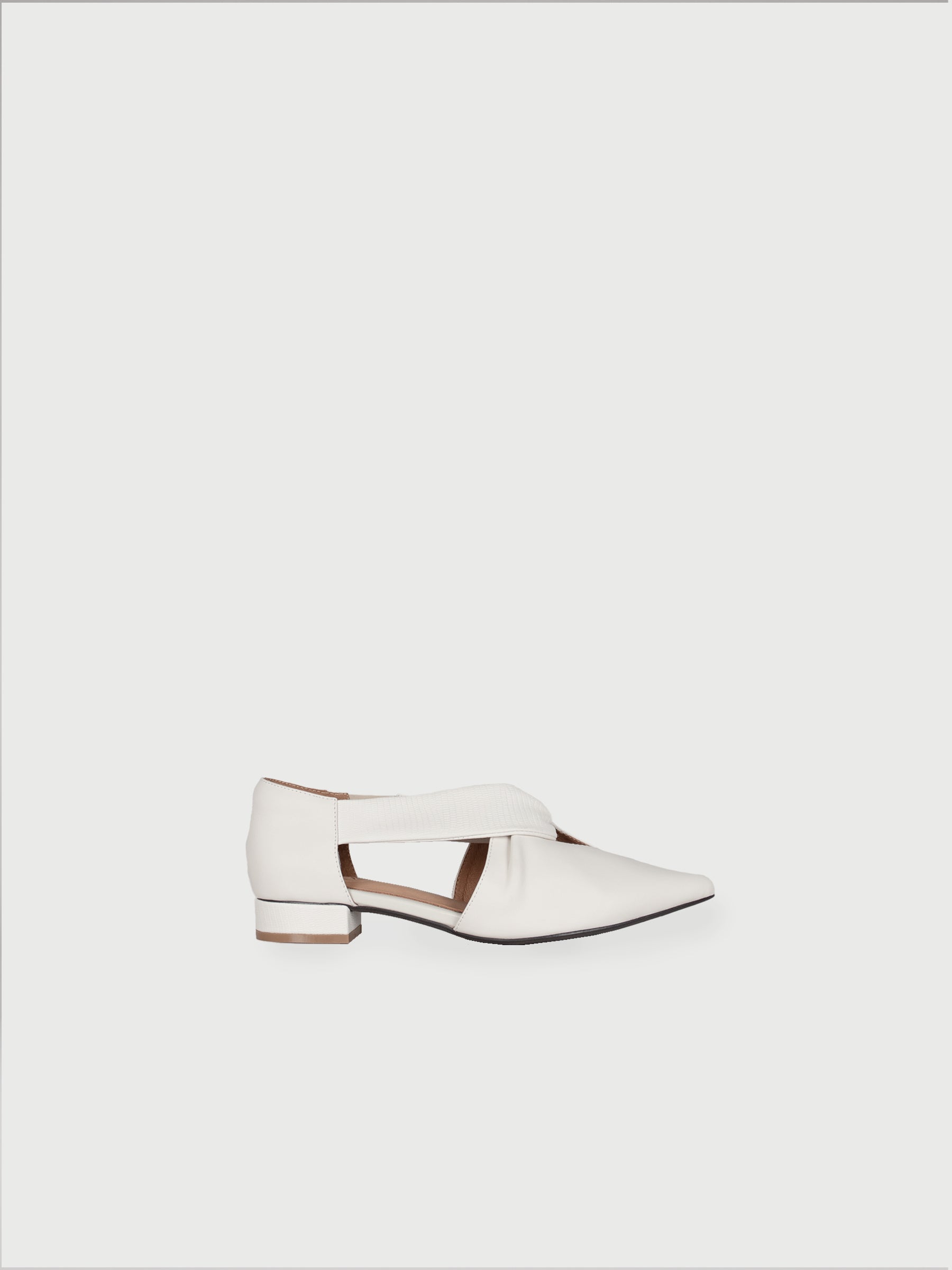 Ophelia 𖦞 Pointed Toe Mixed Leather Heels
