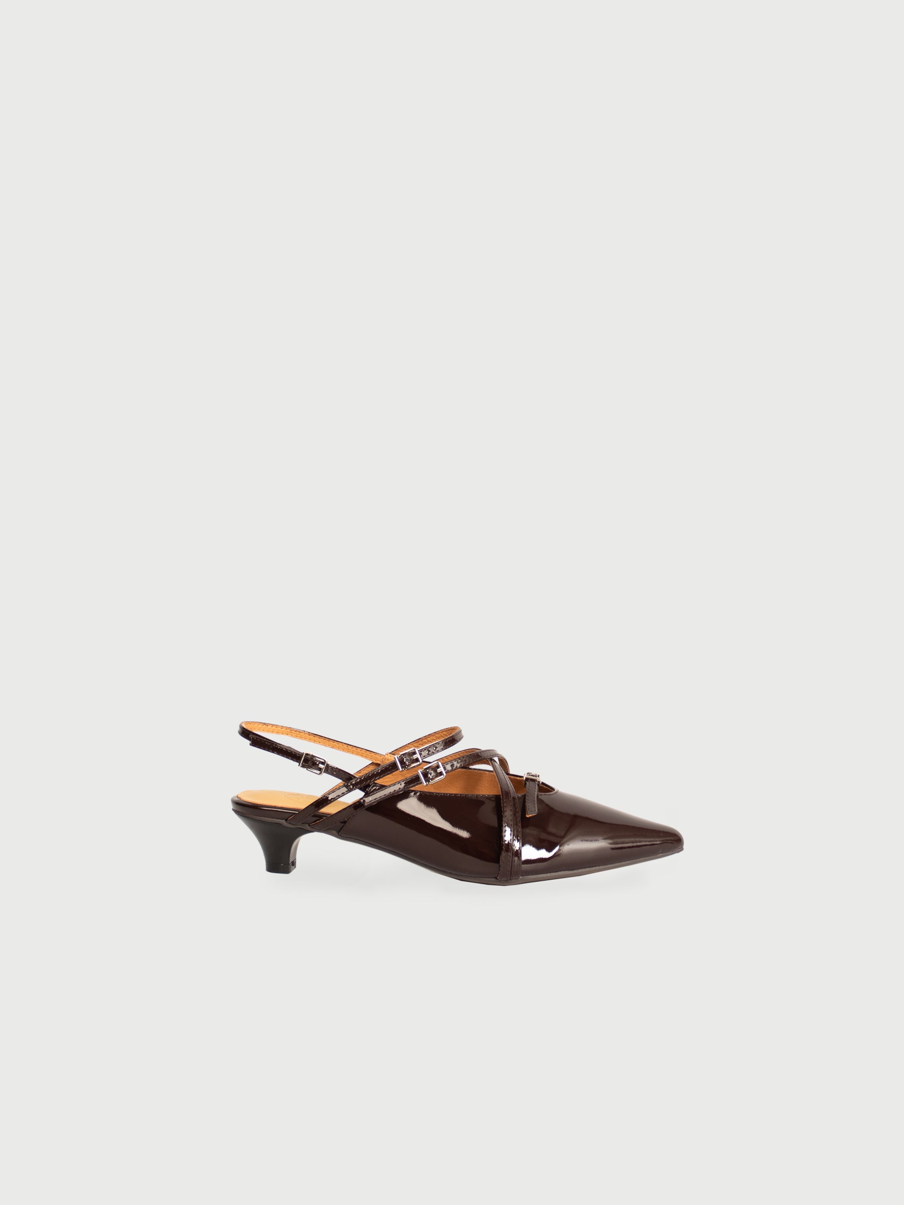 Seraphine 𖤓 Pointed Toe Multi-Strap Buckle Leather Heels