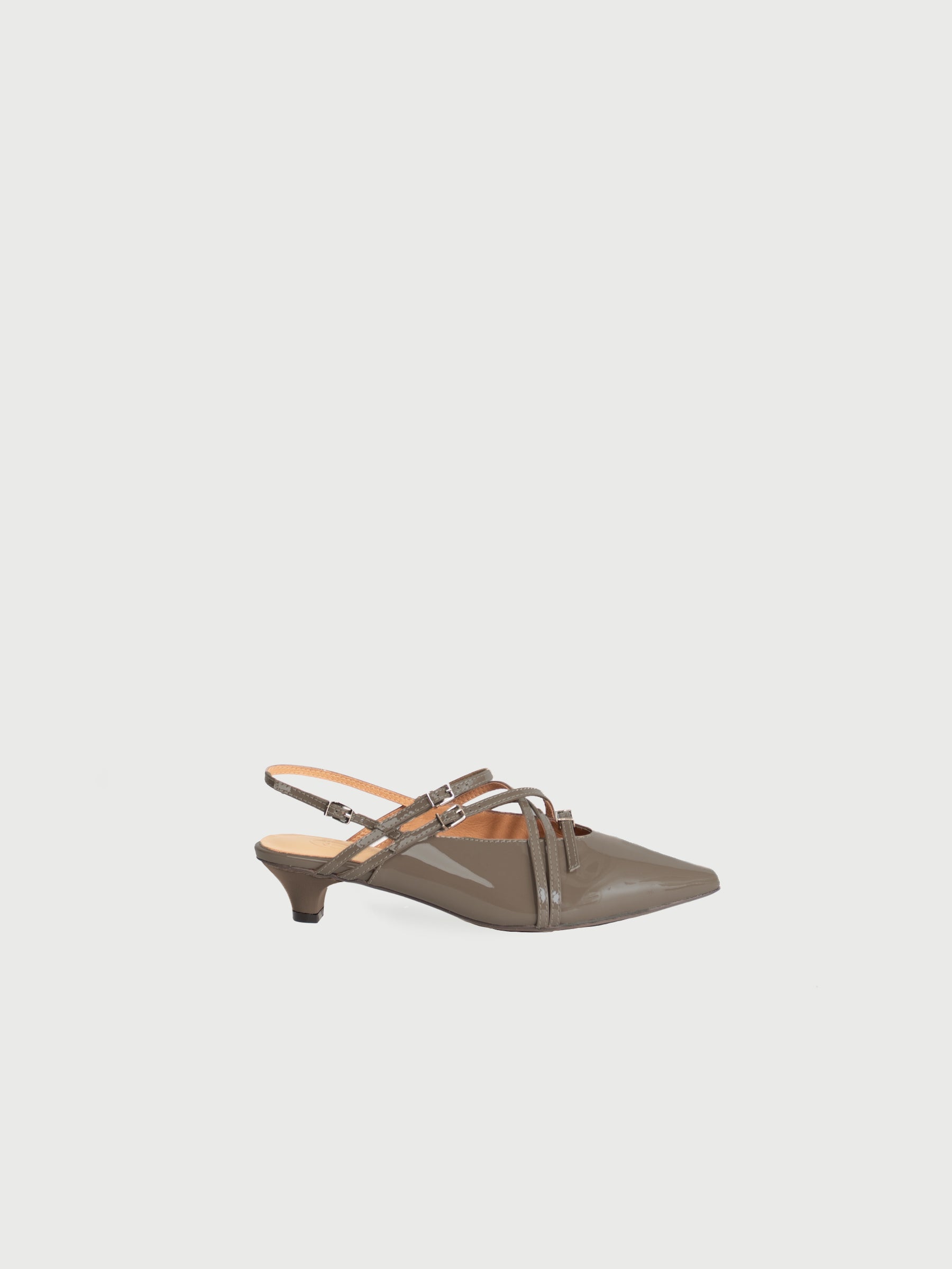 Seraphine 𖤓 Pointed Toe Multi-Strap Buckle Leather Heels