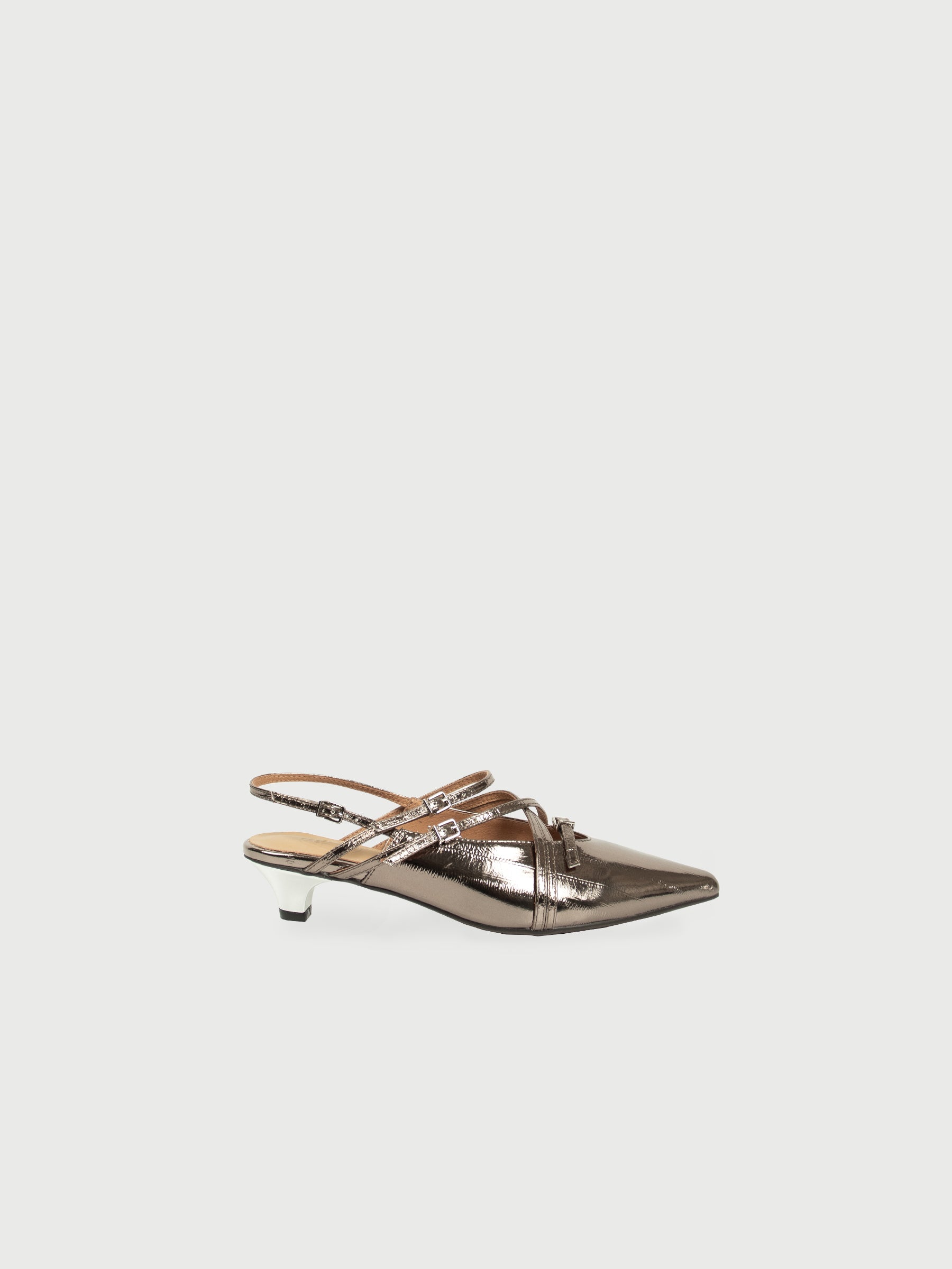 Seraphine 𖤓 Pointed Toe Multi-Strap Buckle Leather Heels