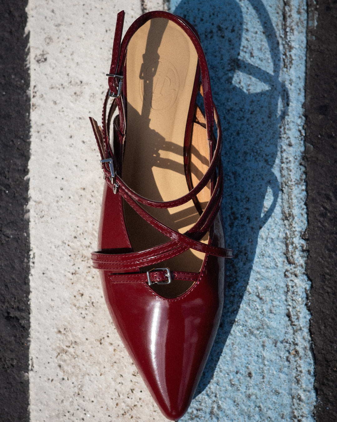 Seraphine 𖤓 Pointed Toe Multi-Strap Buckle Leather Heels