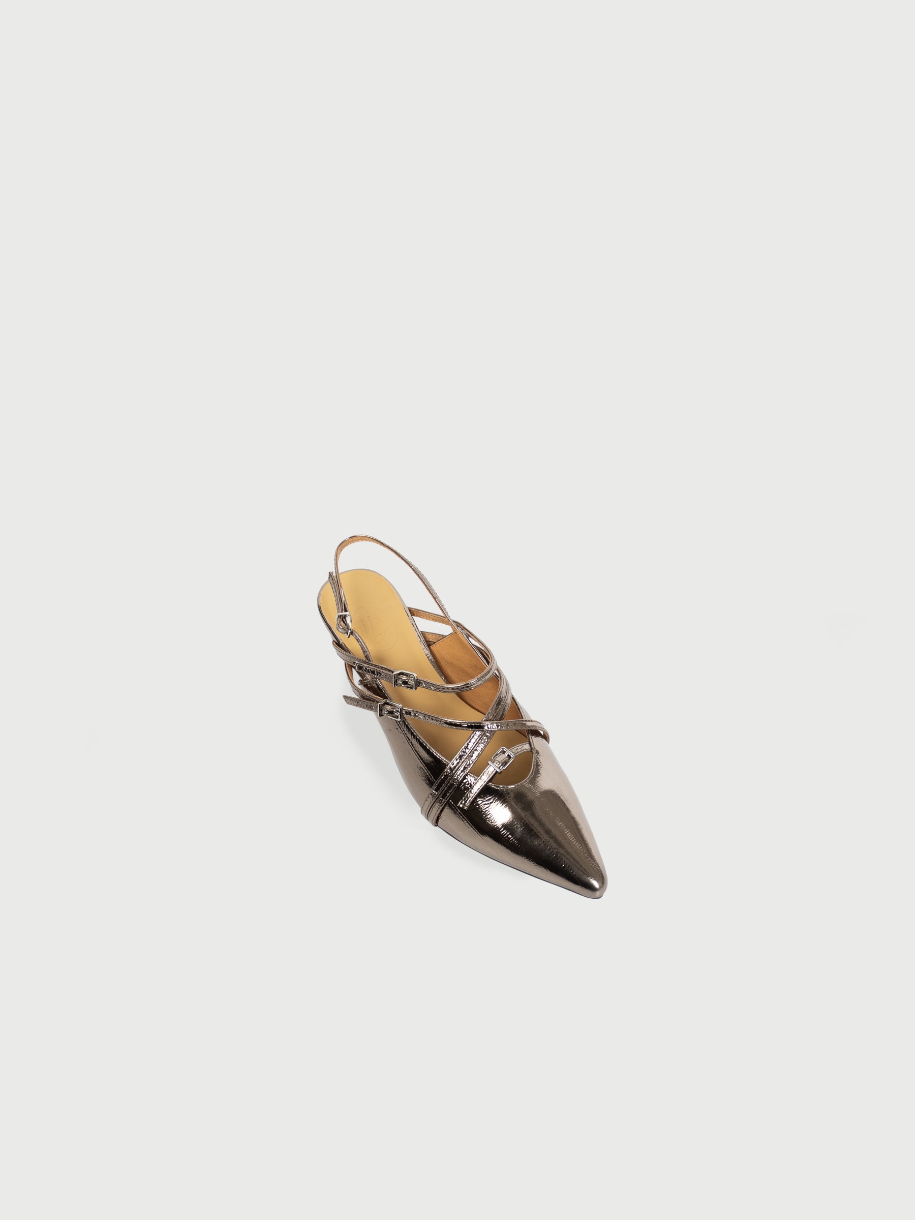 Seraphine 𖤓 Pointed Toe Multi-Strap Buckle Leather Heels