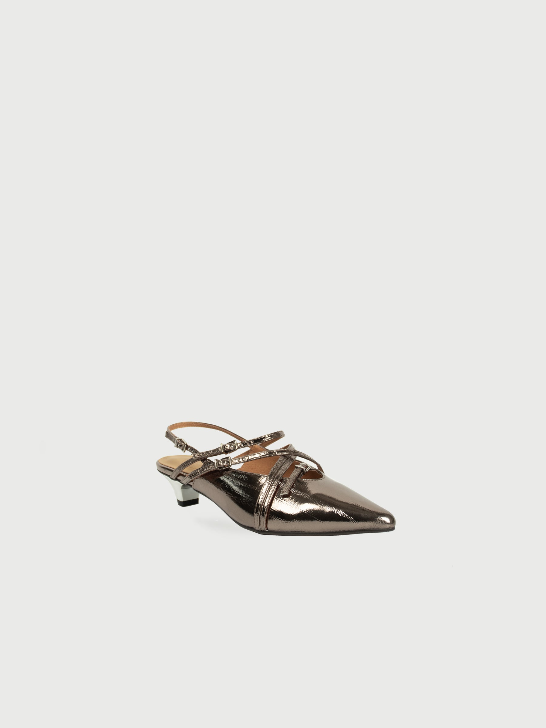 Seraphine 𖤓 Pointed Toe Multi-Strap Buckle Leather Heels