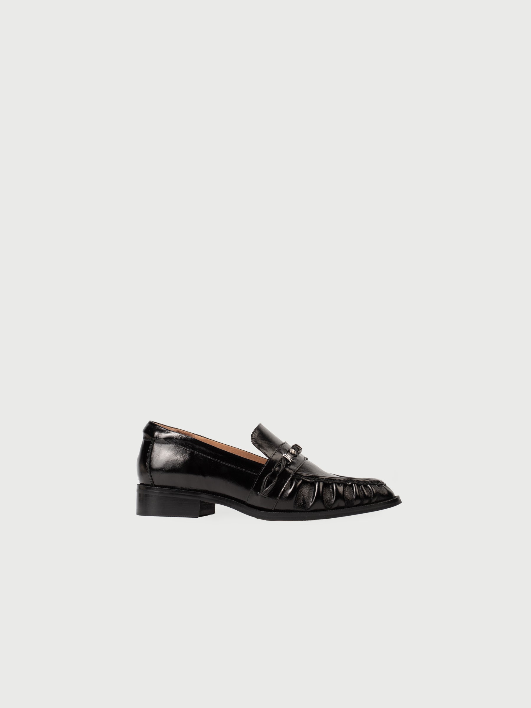 Yvaine・Pleated Stud-Embellished Loafers
