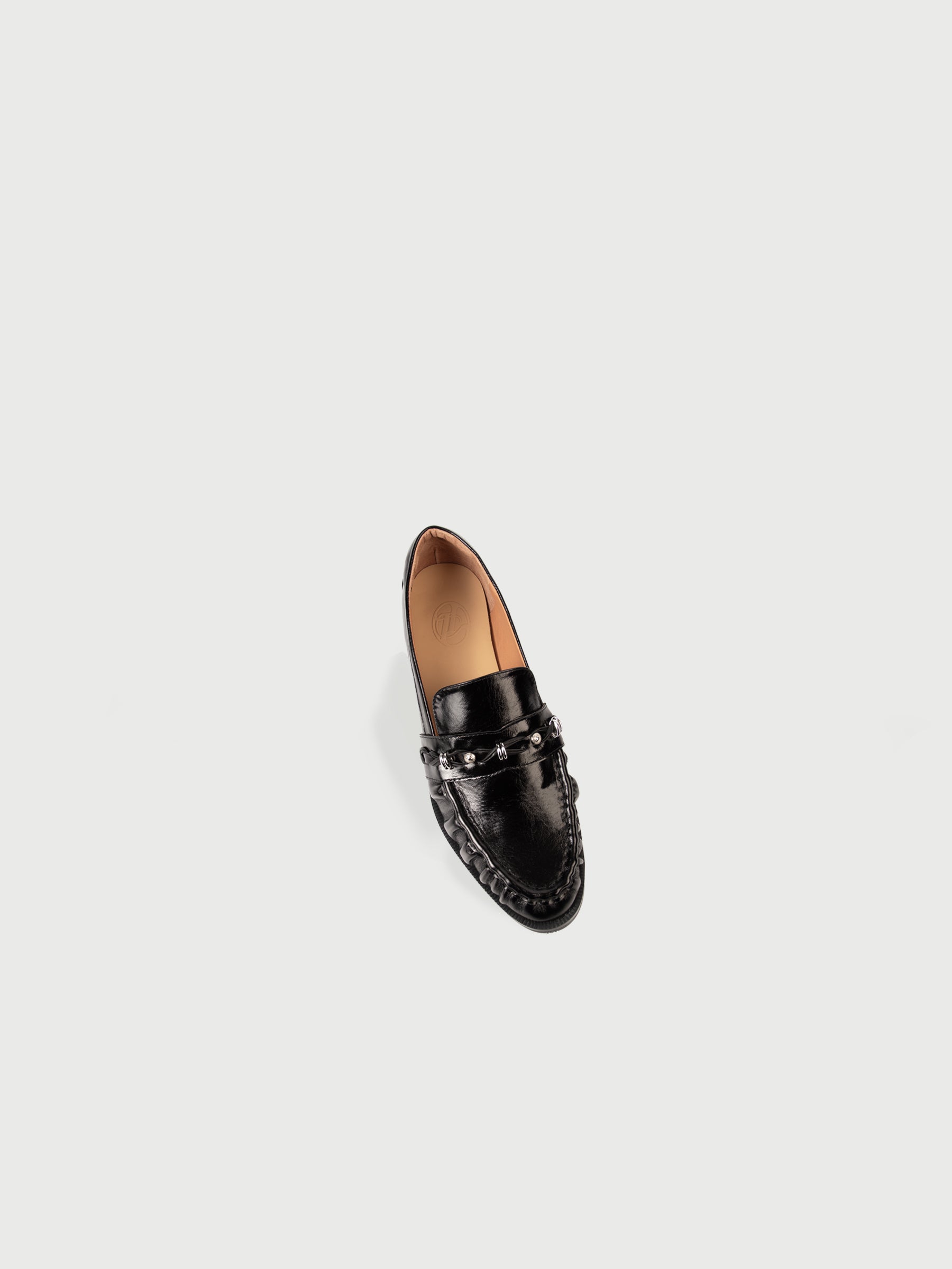 Yvaine・Pleated Stud-Embellished Loafers