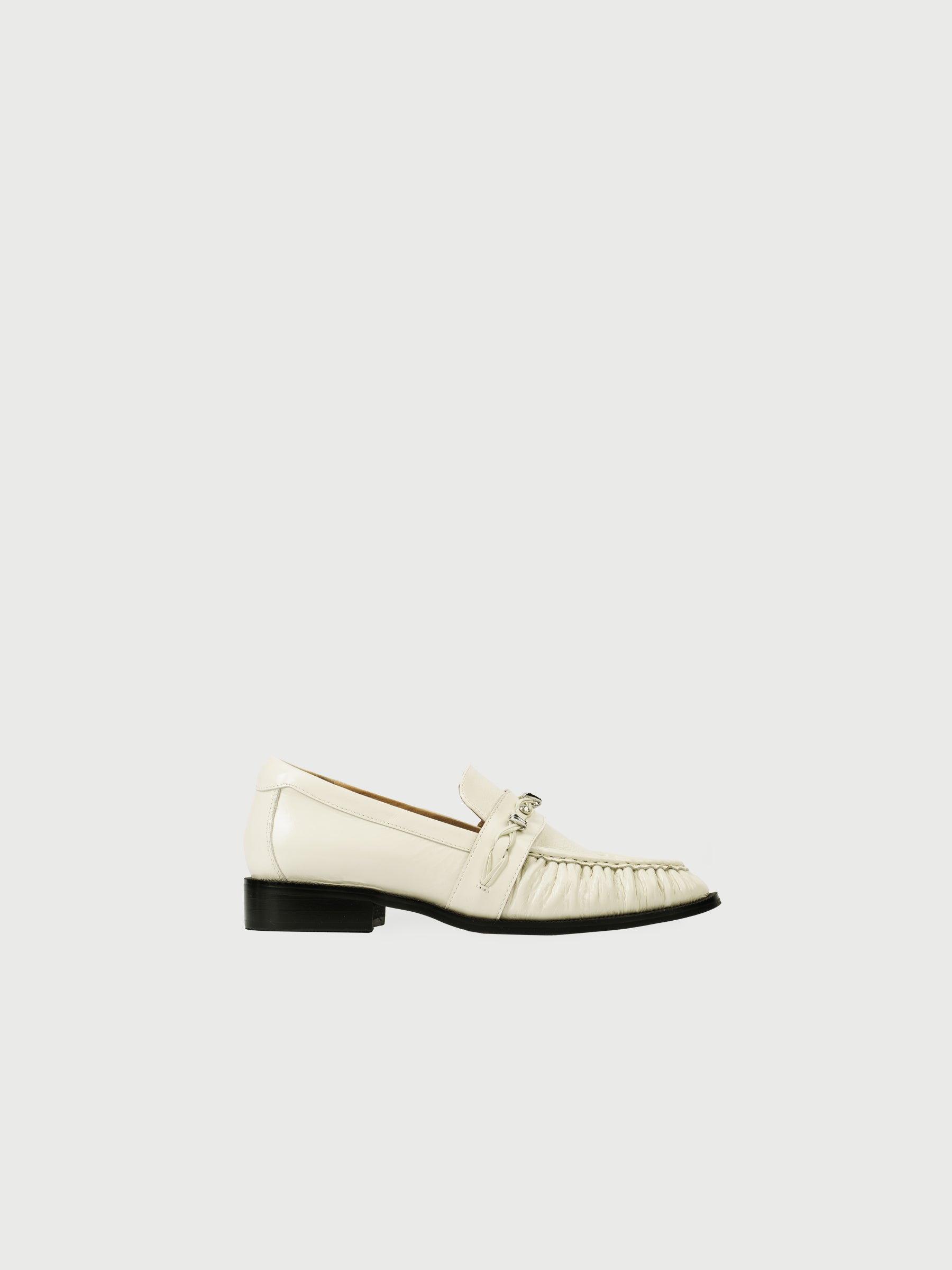 Yvaine・Pleated Stud-Embellished Loafers