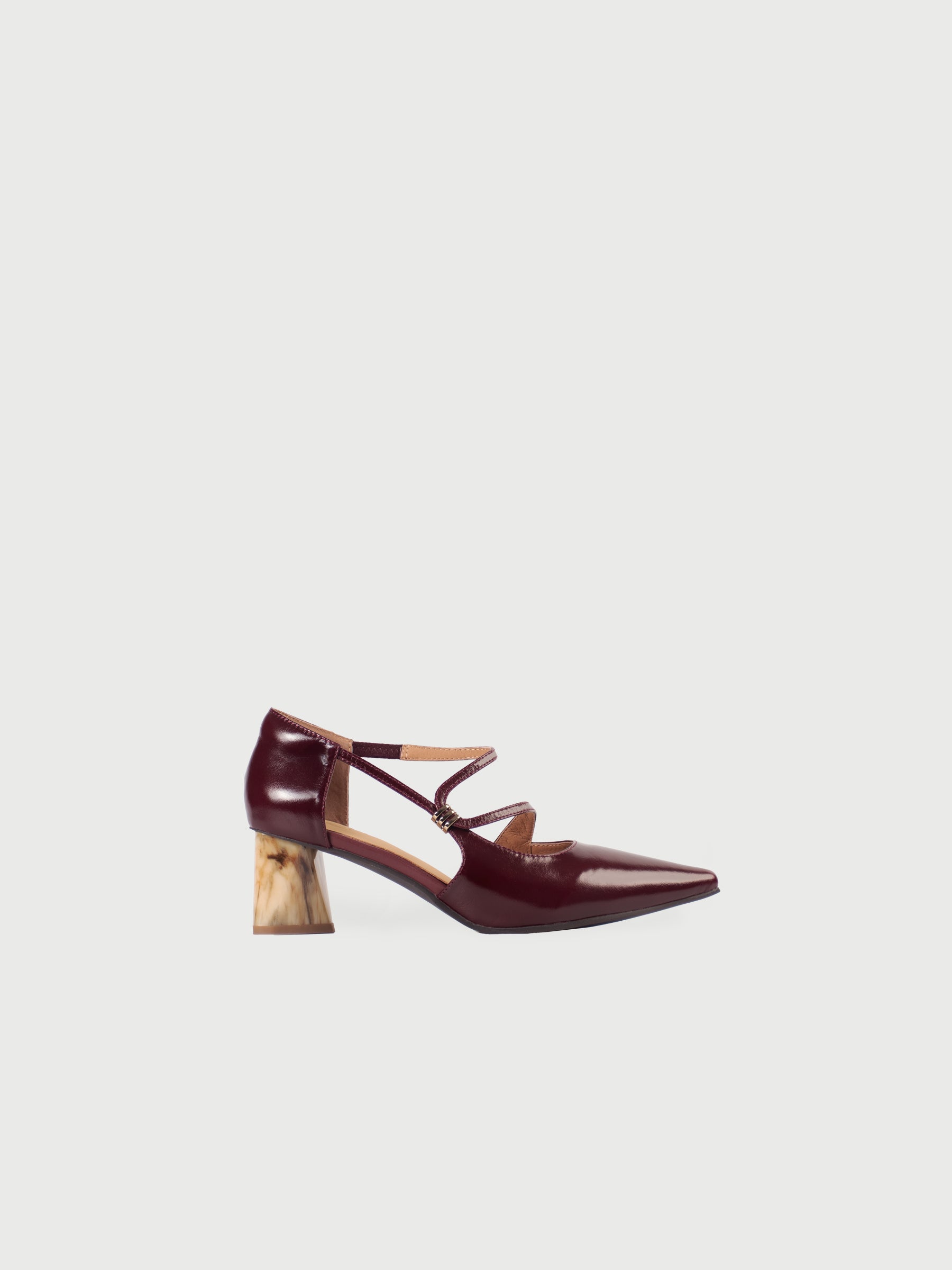 Talia || Pointed Toe Strappy Heels with Marble Block Heel (Christmas Edition)