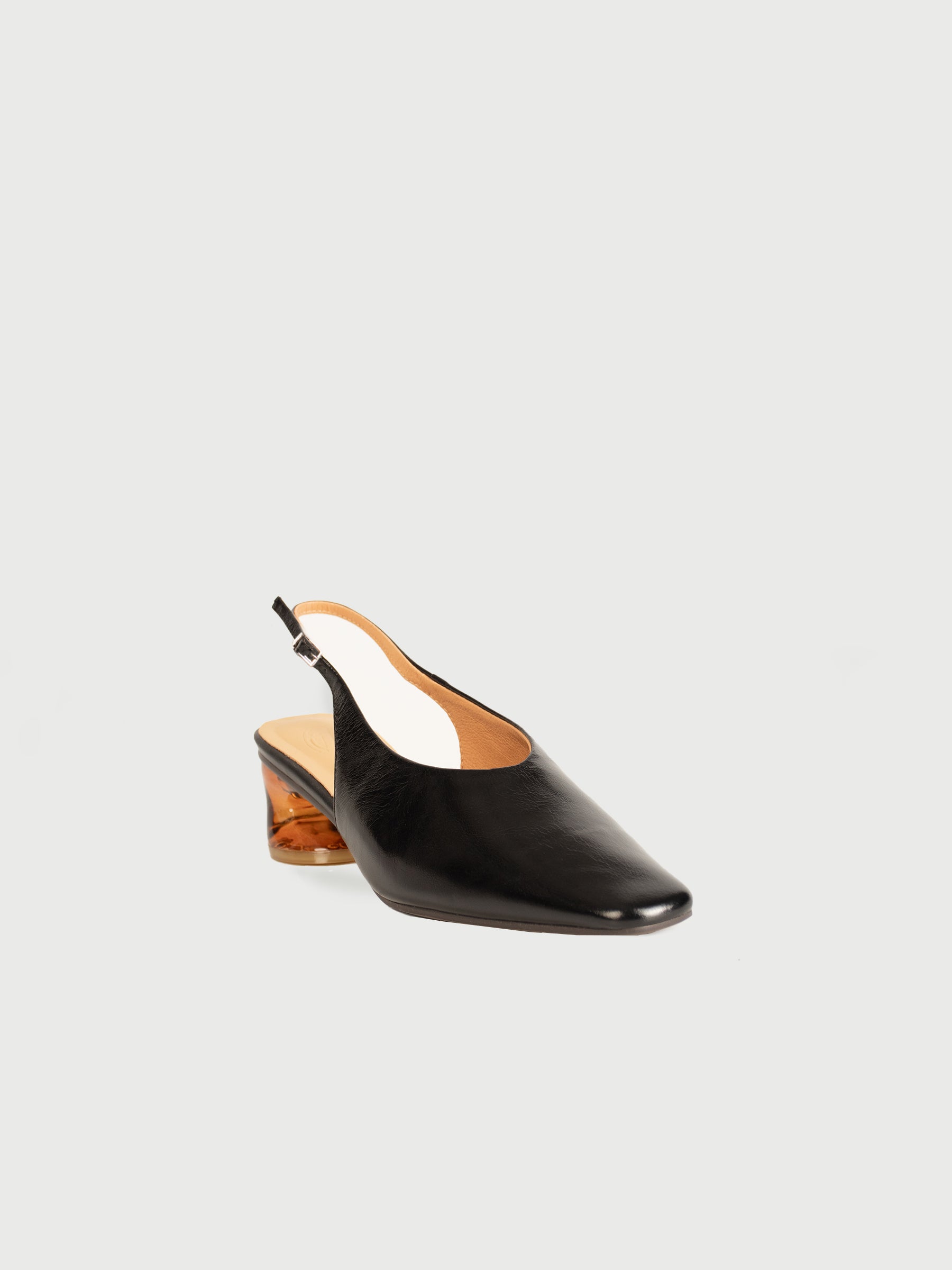 Octavia ◈ Square Toe Crystal Heel Slingback