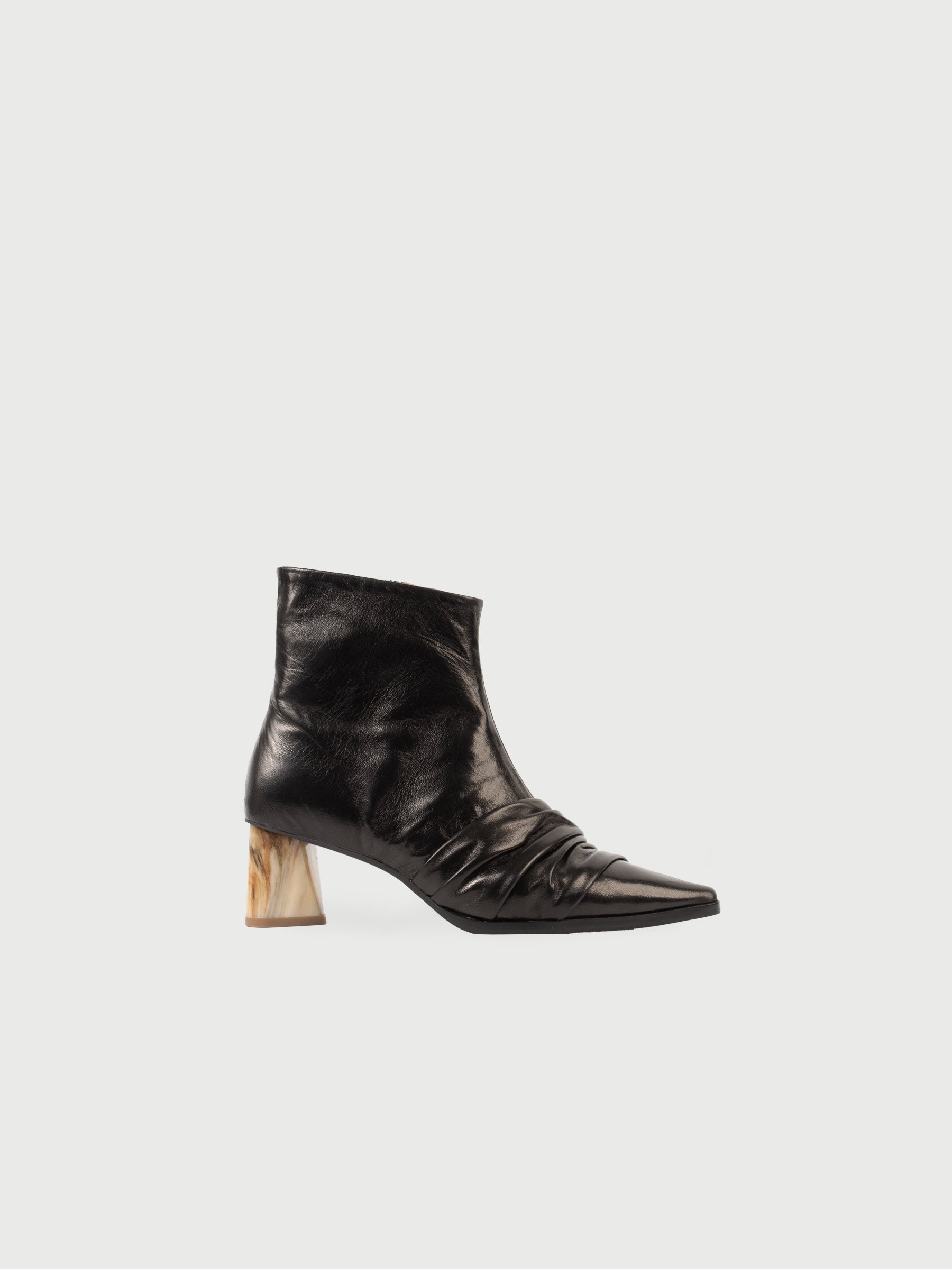 Meztli || Draped Marble Heels Ankle Boots