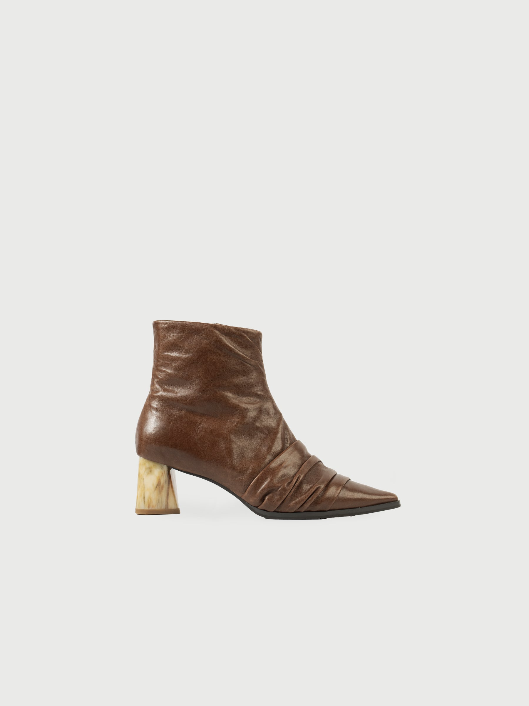 Meztli || Draped Marble Heels Ankle Boots