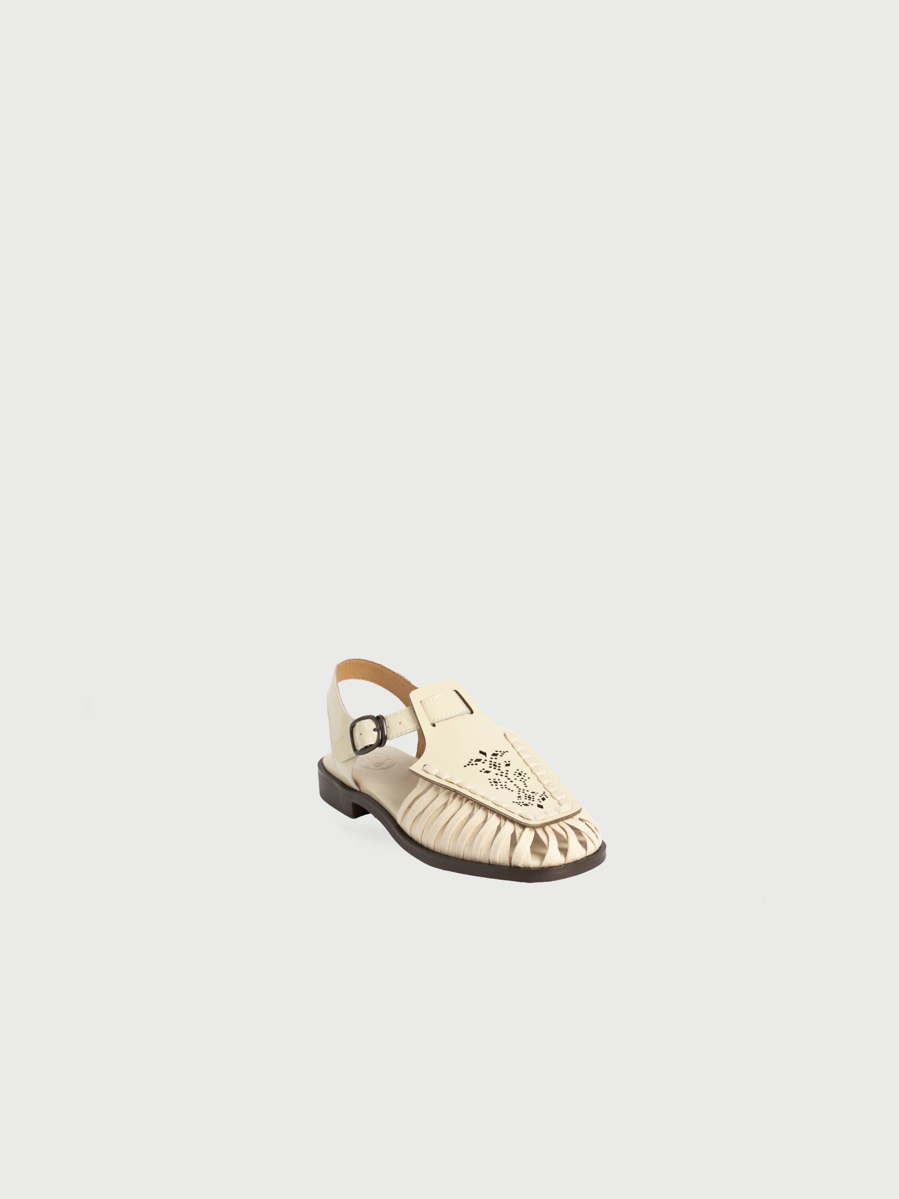 Ellis ◈ Square-Toe Laser-cut T-bar Sandal