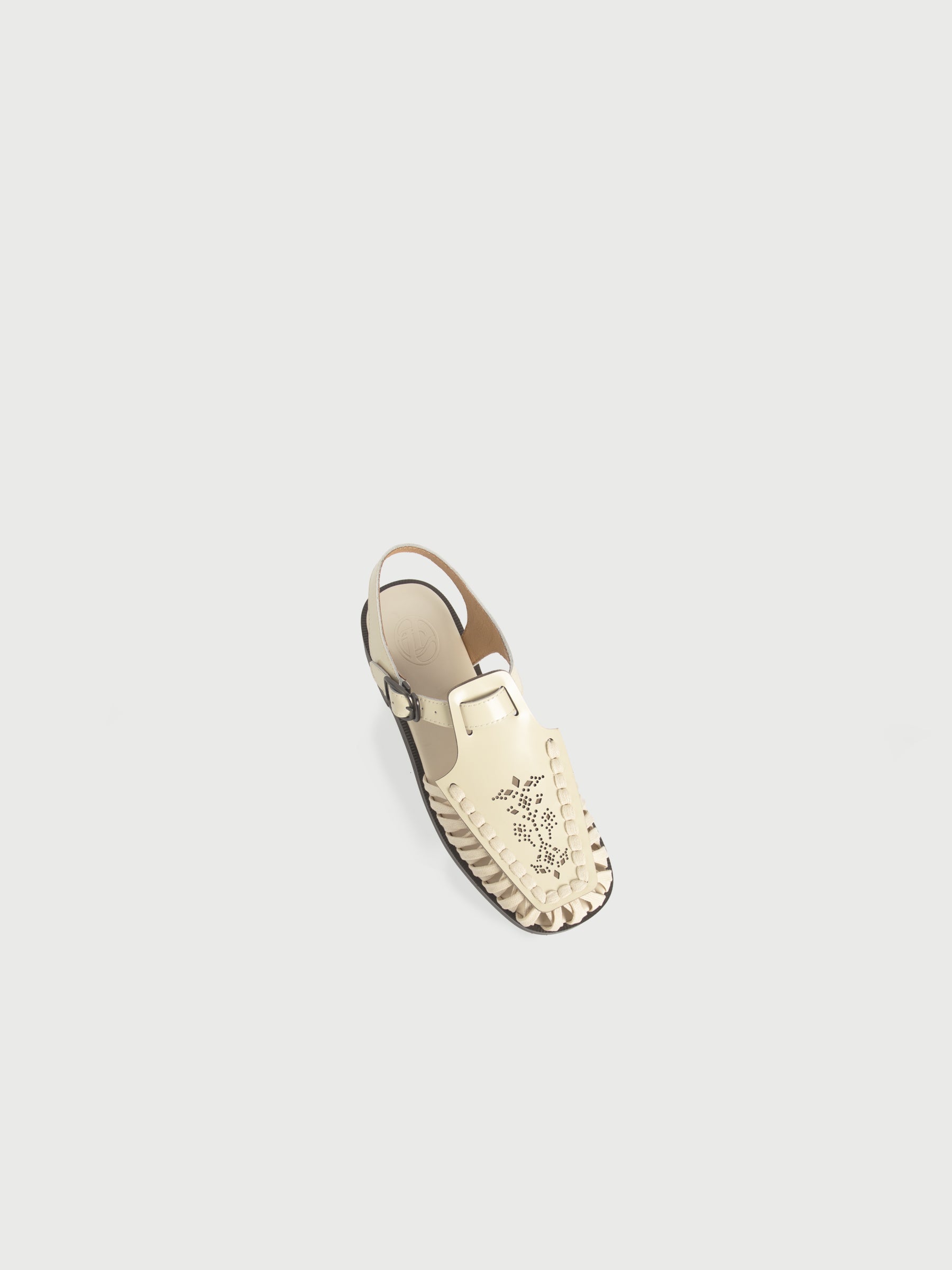 Ellis ◈ Square-Toe Laser-cut T-bar Sandal