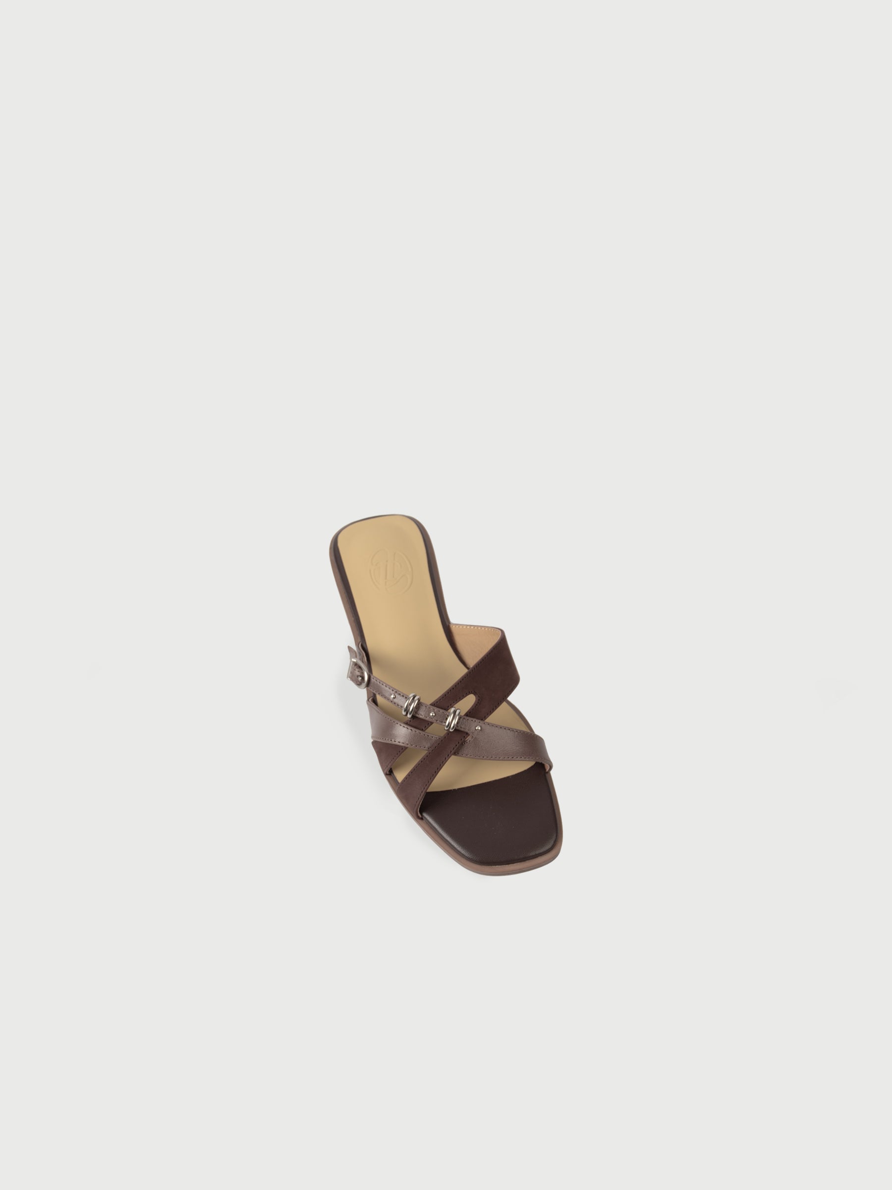Mysaria - Buckle Crossed Strap Flat Sandals