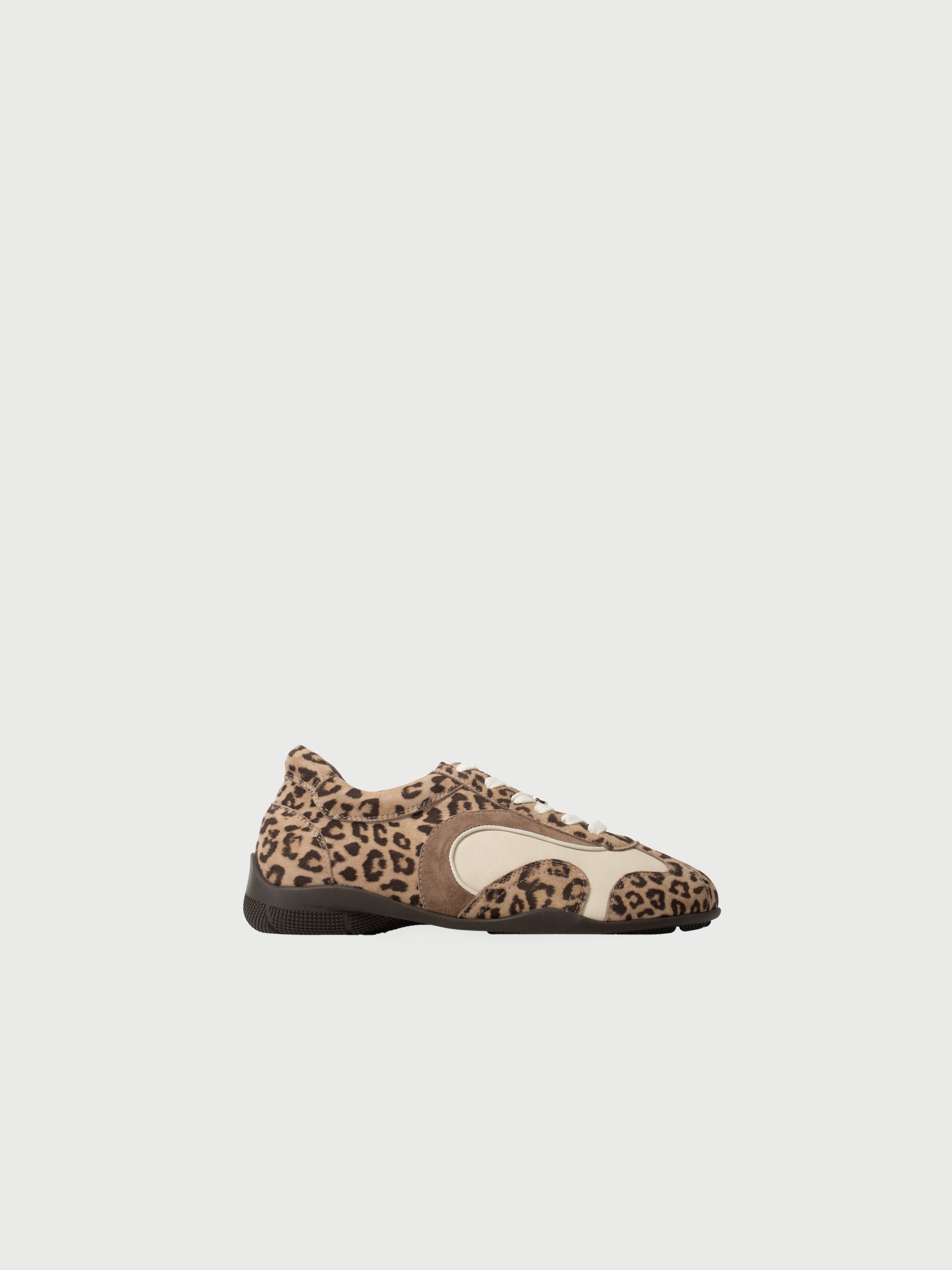 Phyllis || Animal Print Coloured Panel Sneakers