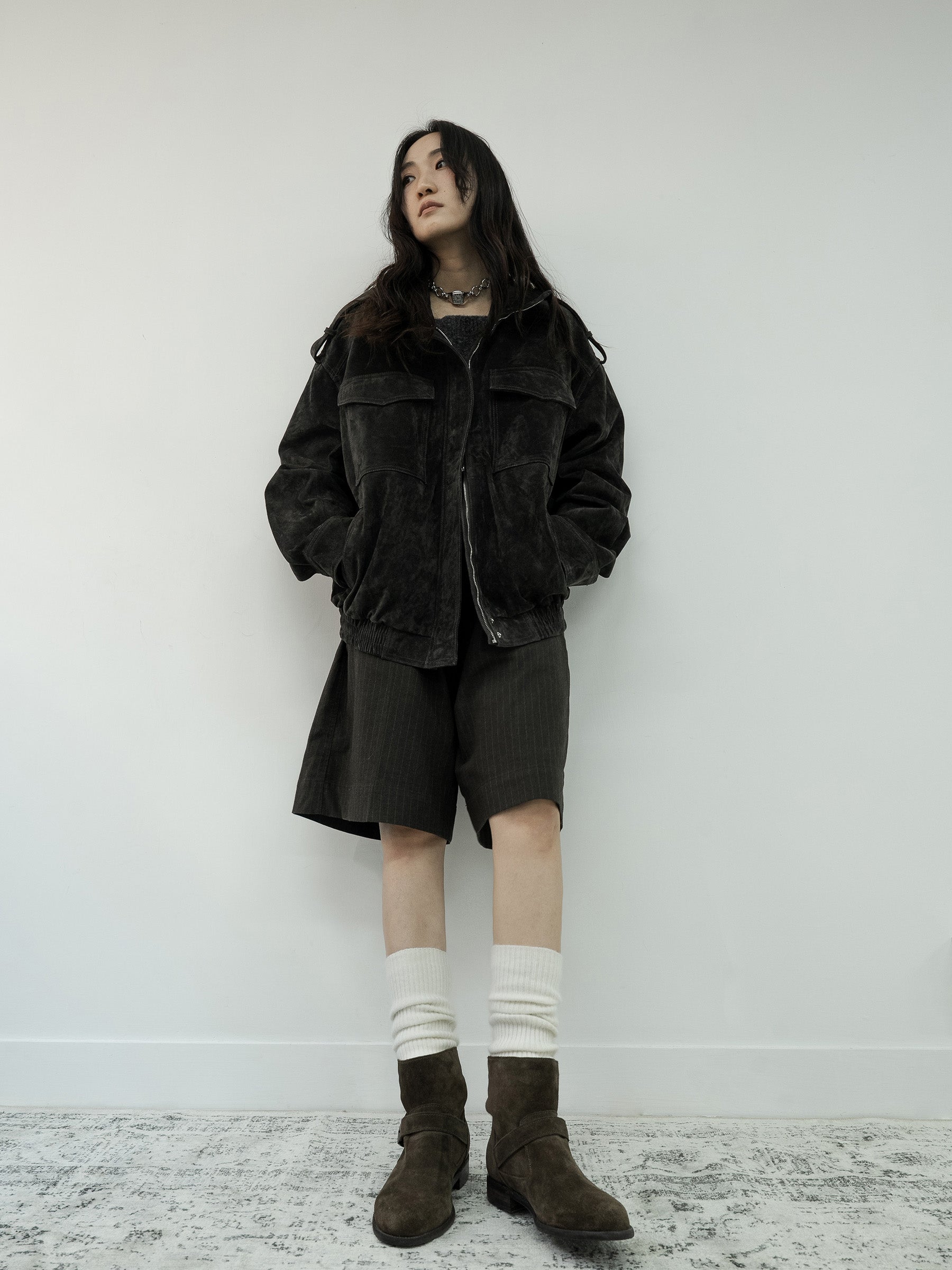 Kaolin || Round Toe Suede Ankle Boots