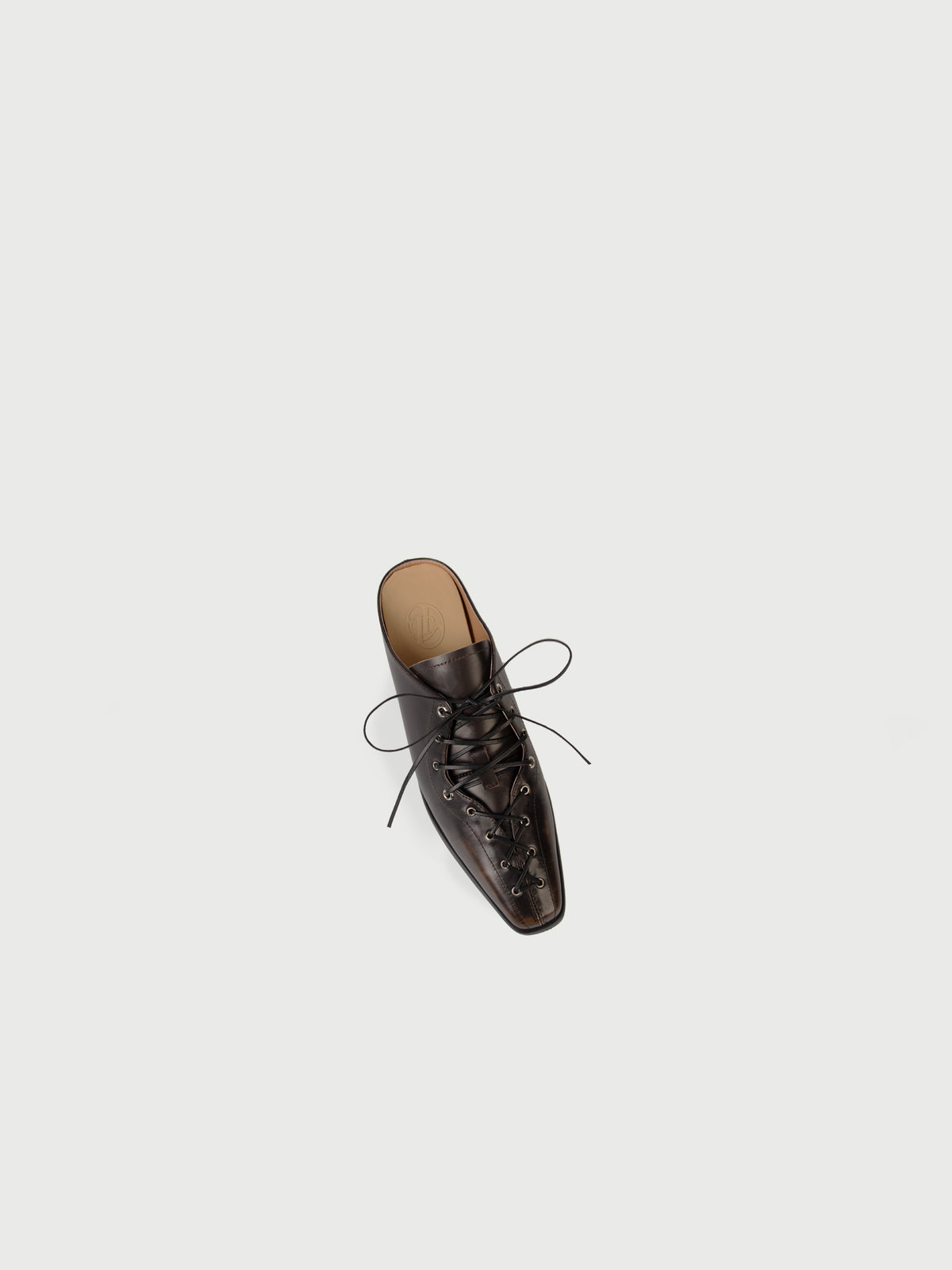 Freya・Square-Toe Lace-Up Mules
