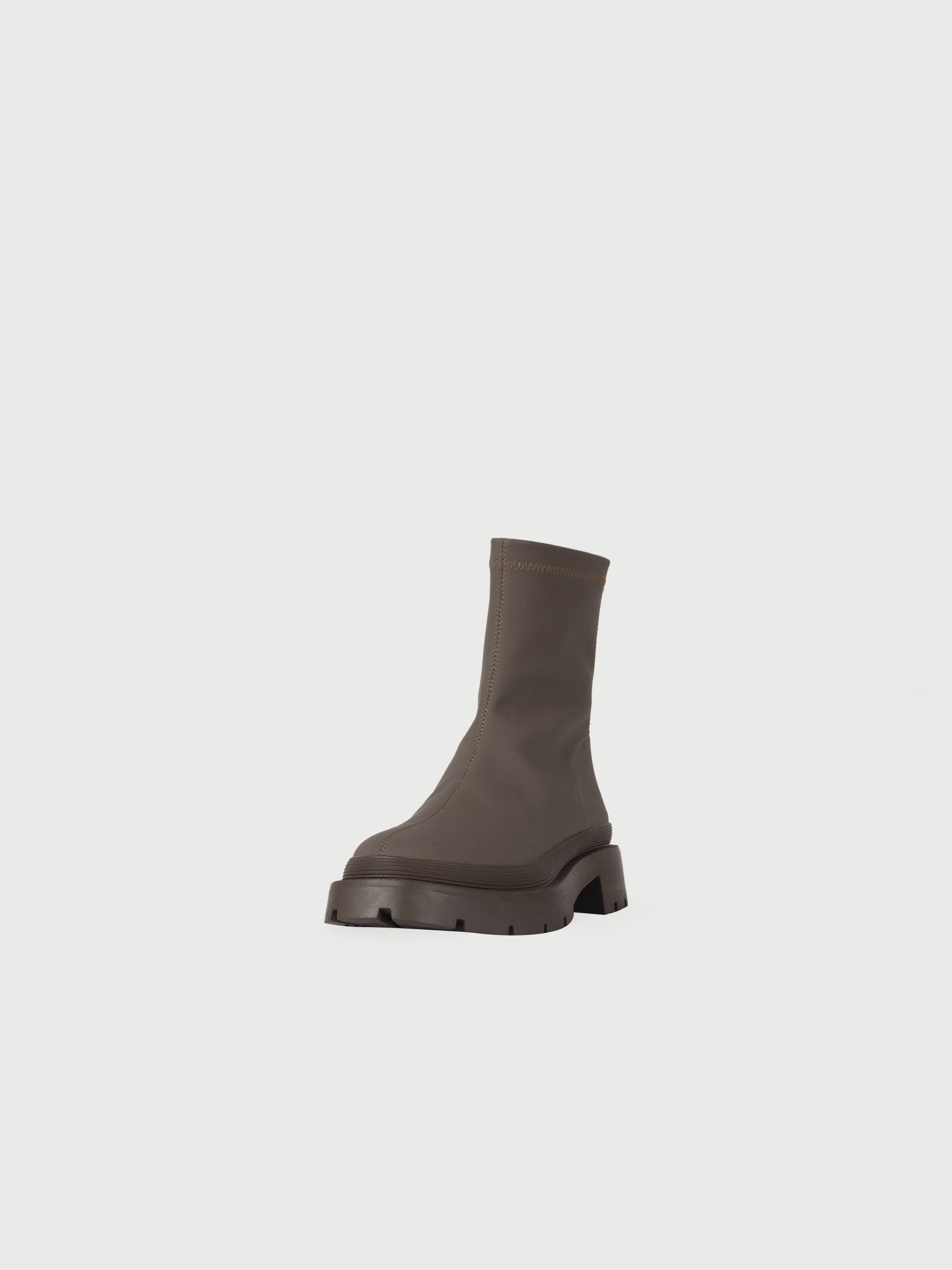 Matte Polish Leather Ankle Boots