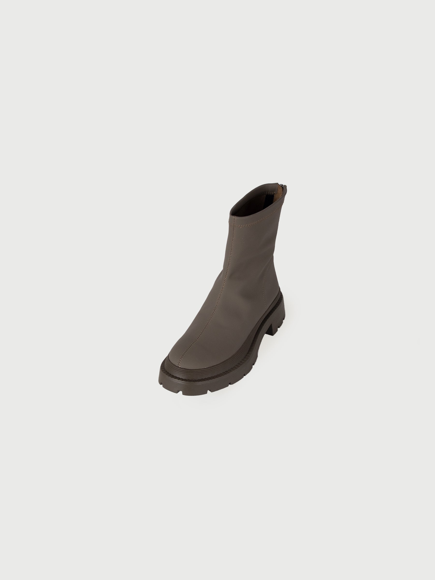 Matte Polish Leather Ankle Boots
