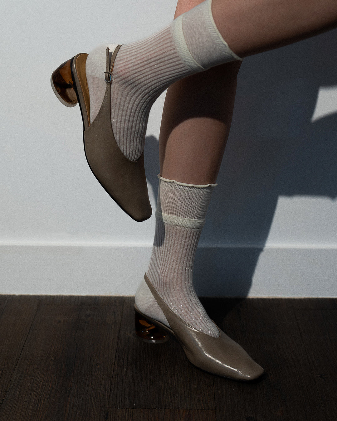 Octavia ◈ Square Toe Crystal Heel Slingback