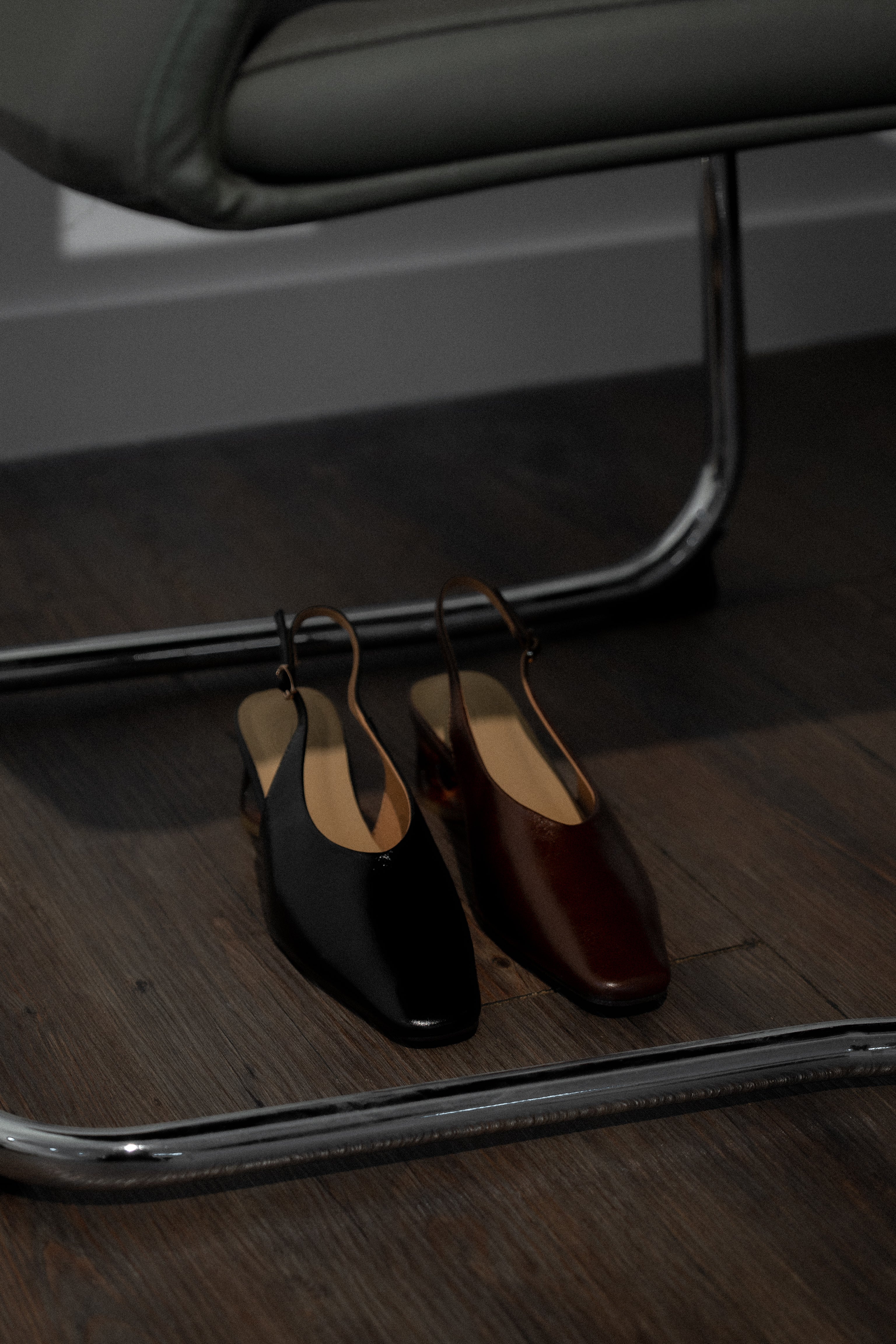 Octavia ◈ Square Toe Crystal Heel Slingback