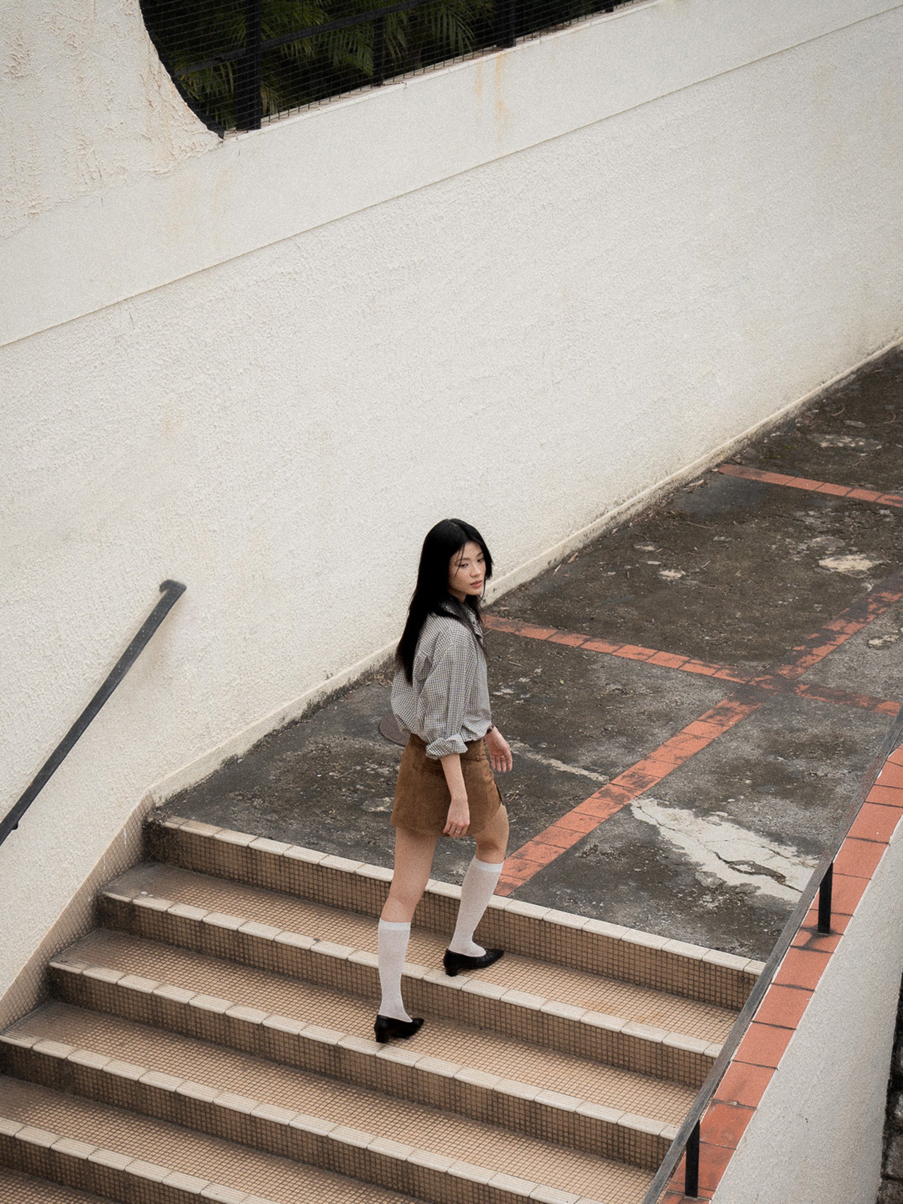 Monroe・Squared Toe Pleated Leather Heels