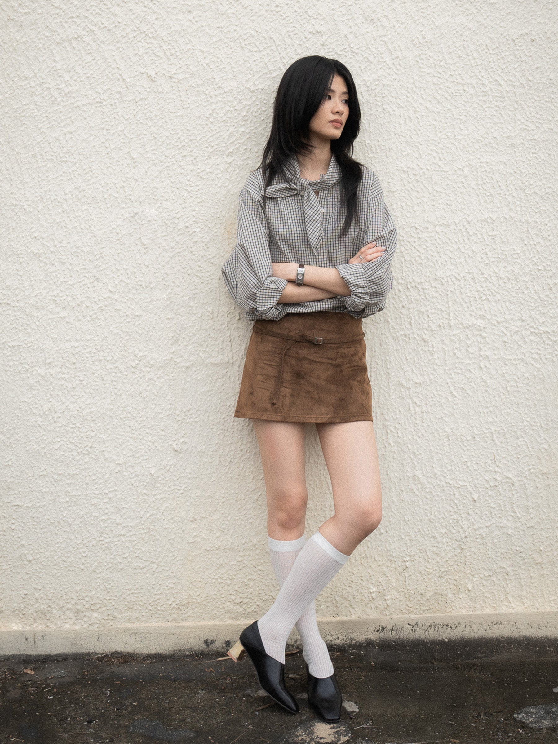 Vera・Squared Toe Marble Heels