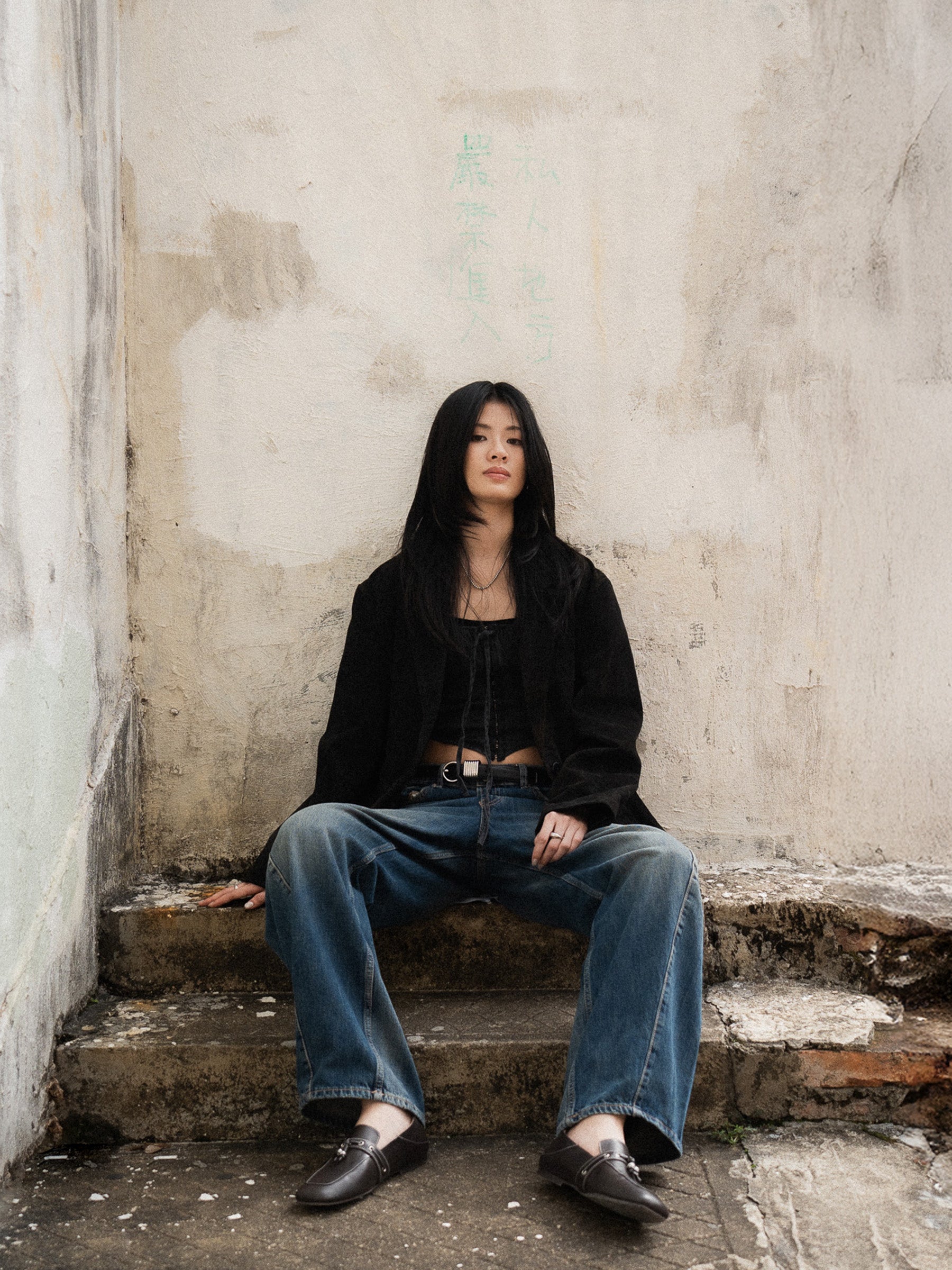 Elowen・Squared Toe Metal Tassel Loafers