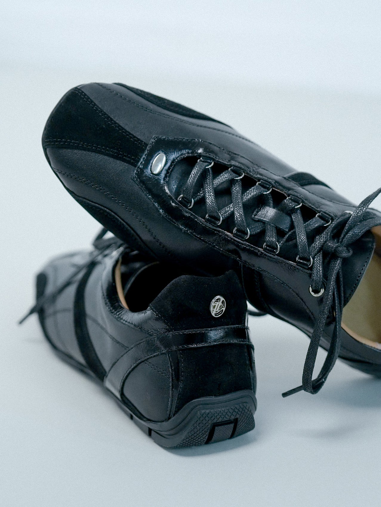 Clementine・Unisex Square Toe Patchwork Derby Sneakers