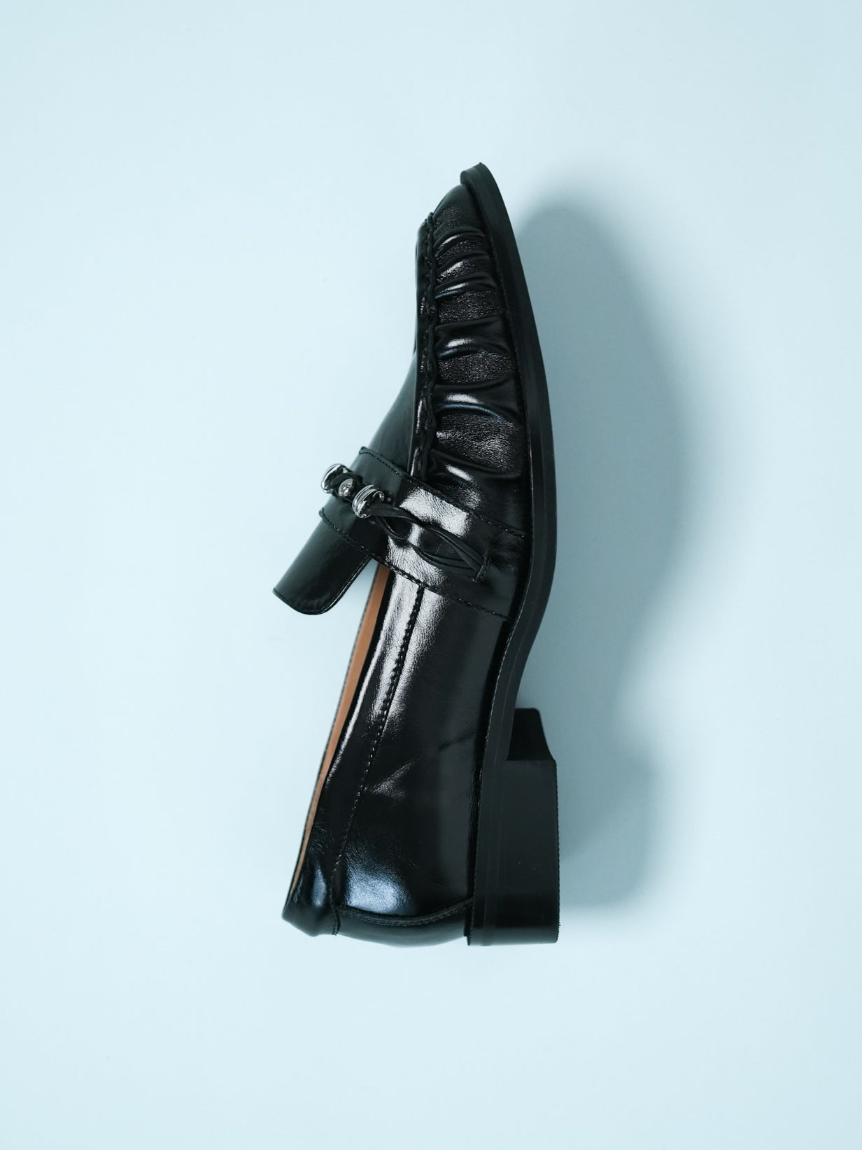 Yvaine・Pleated Stud-Embellished Loafers