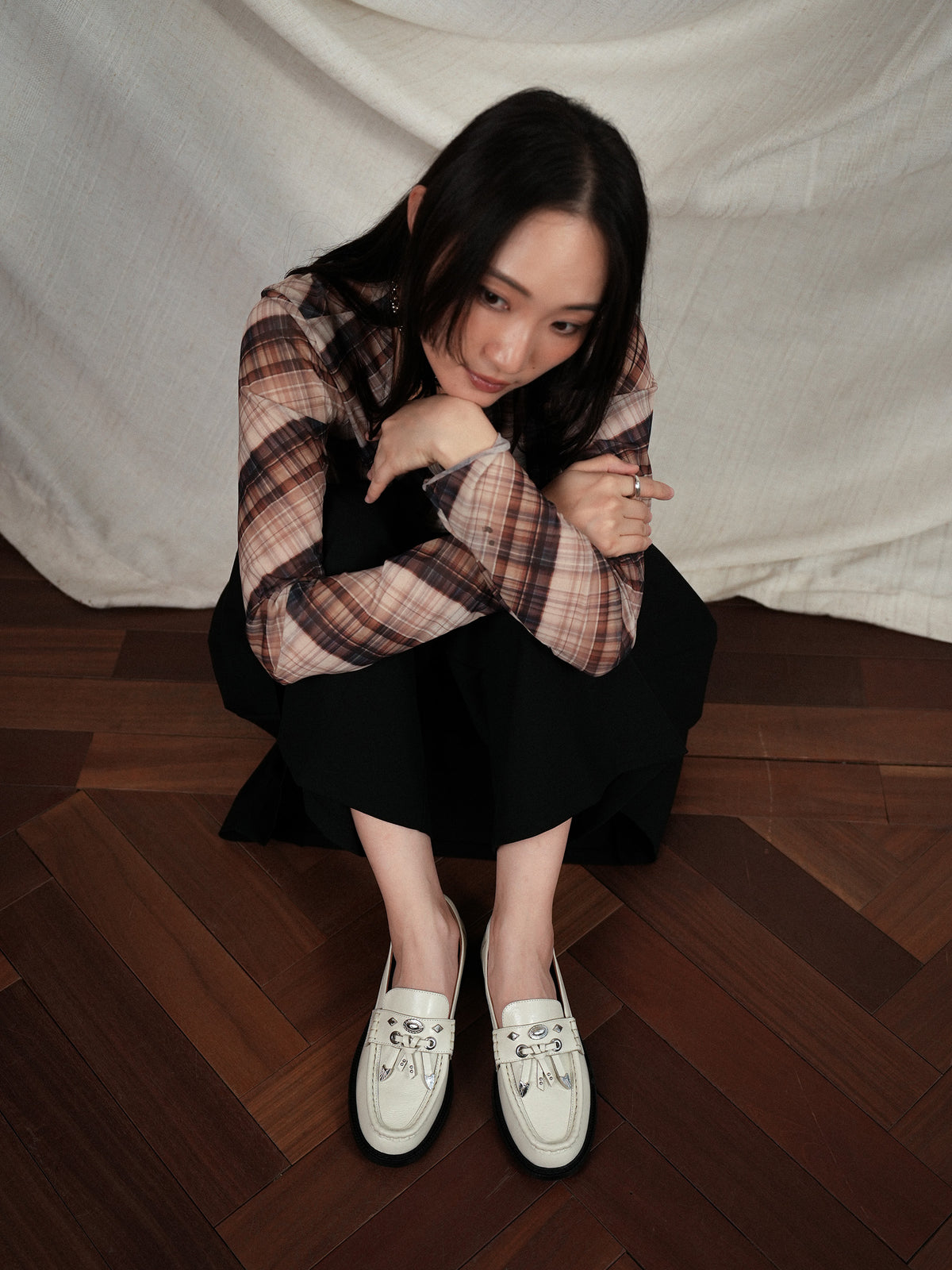 Greta・ Western Embellished Penny Loafers