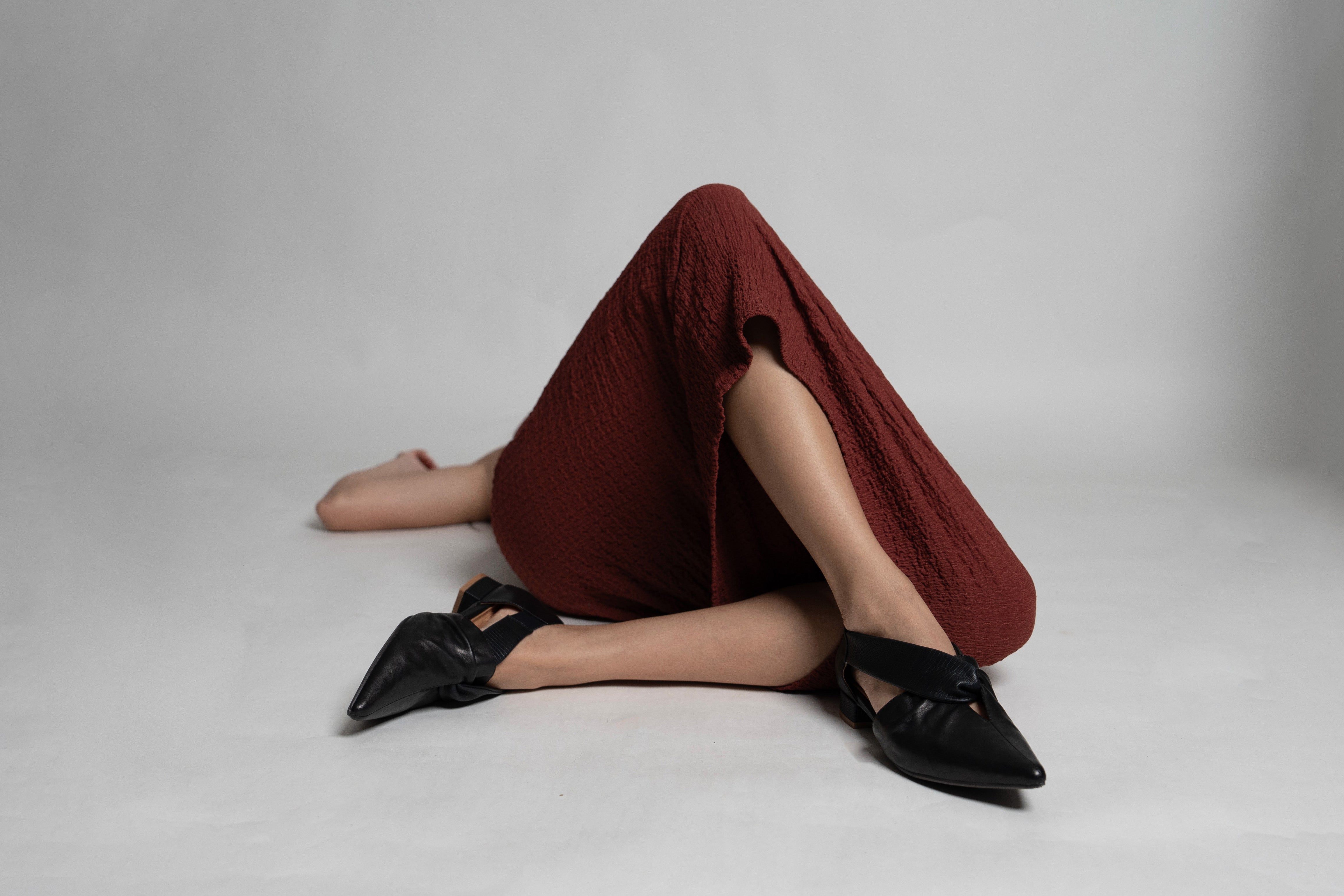 Ophelia 𖦞 Pointed Toe Mixed Leather Heels