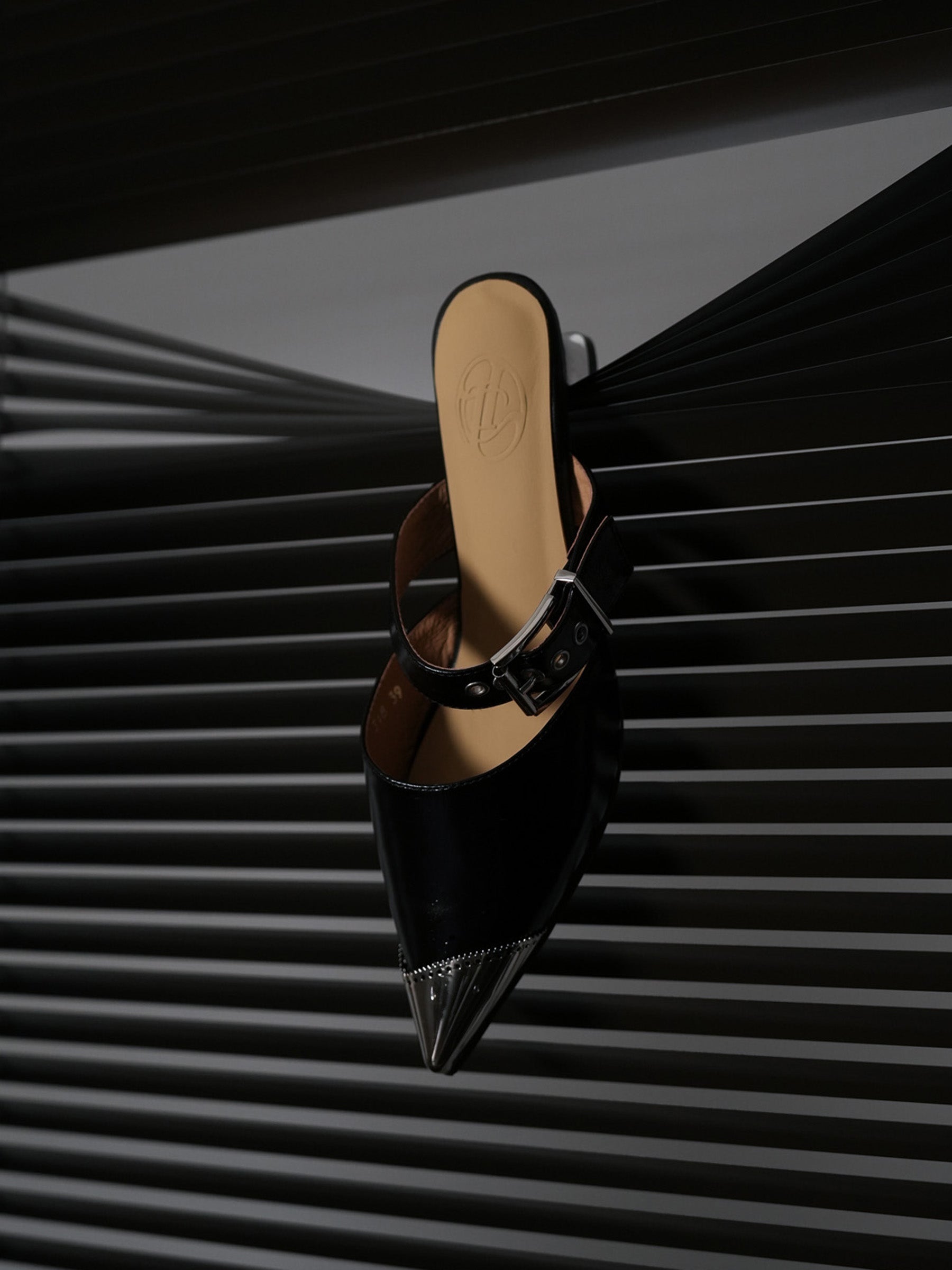 Adriana || Pointy Metal Toe Cap Heel