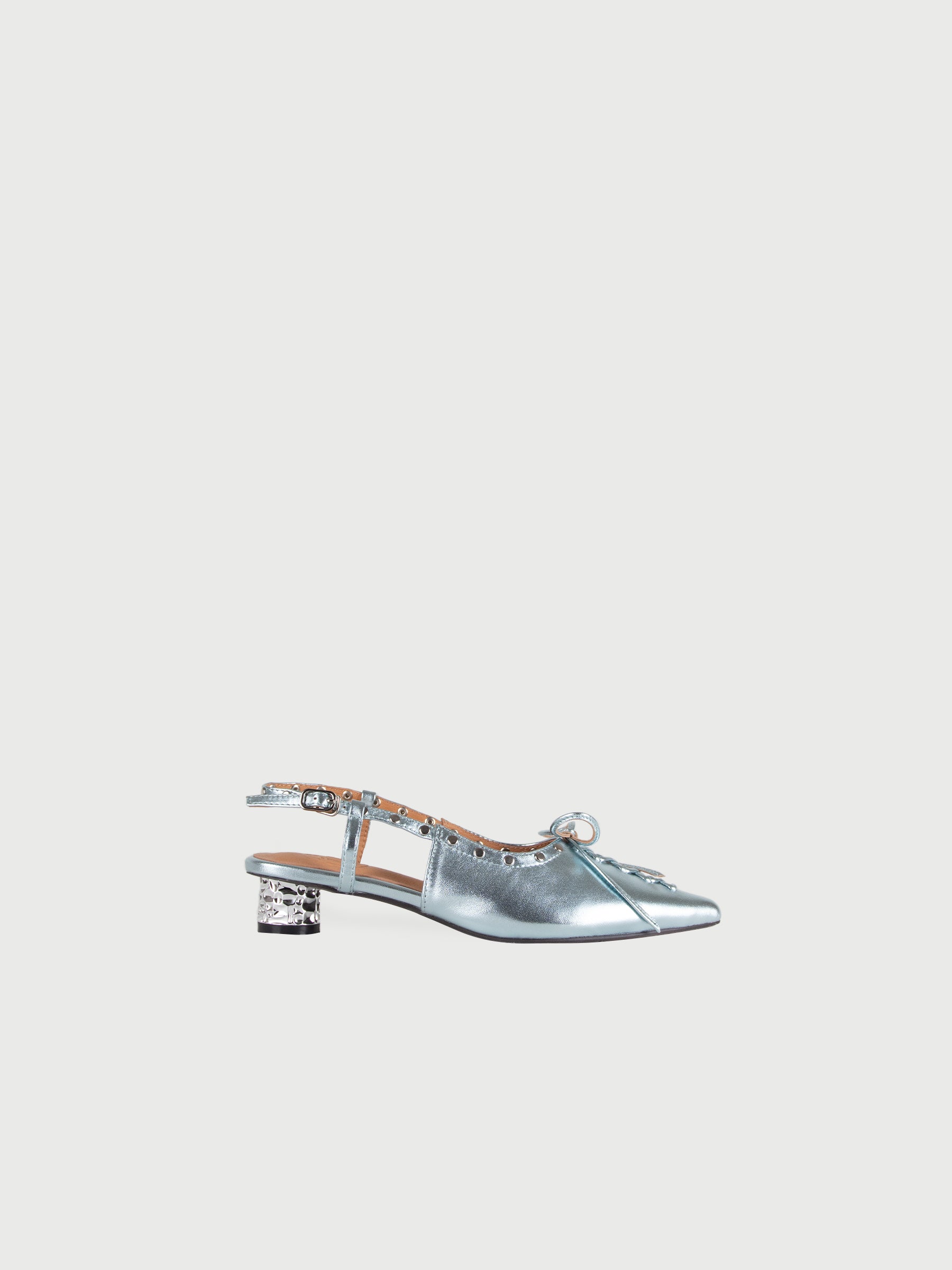 Cerys 𖠁 Pointed Toe Ballerina Metal Heel Sling Back