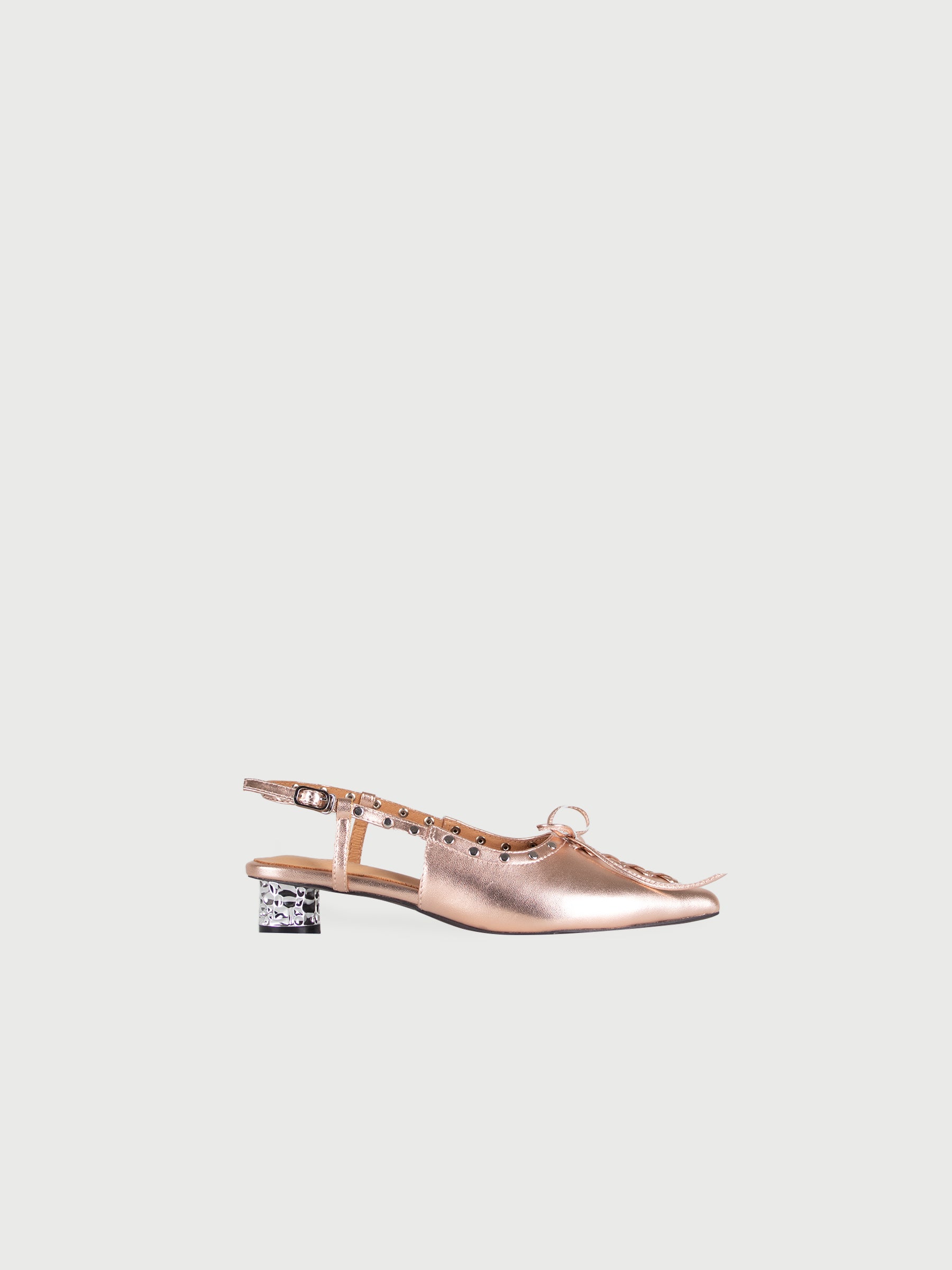Cerys 𖠁 Pointed Toe Ballerina Metal Heel Sling Back