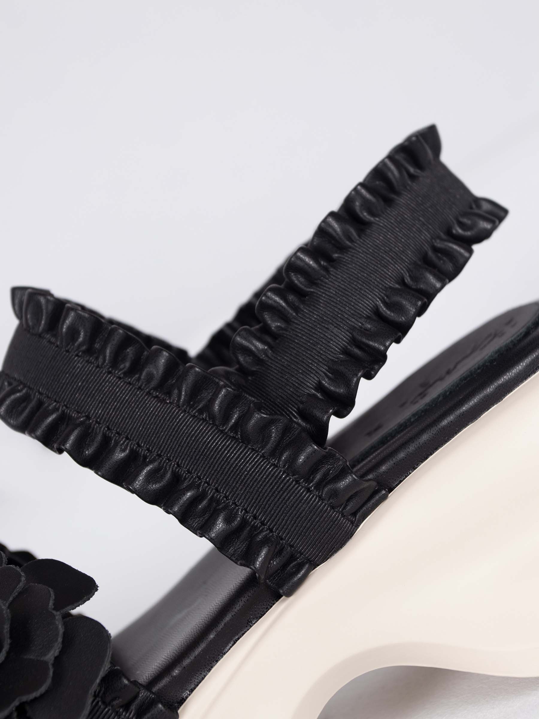 ✿ Cynthia x Leather Lab ✿ Flora • Flower Platform Sandals 花花厚底涼鞋