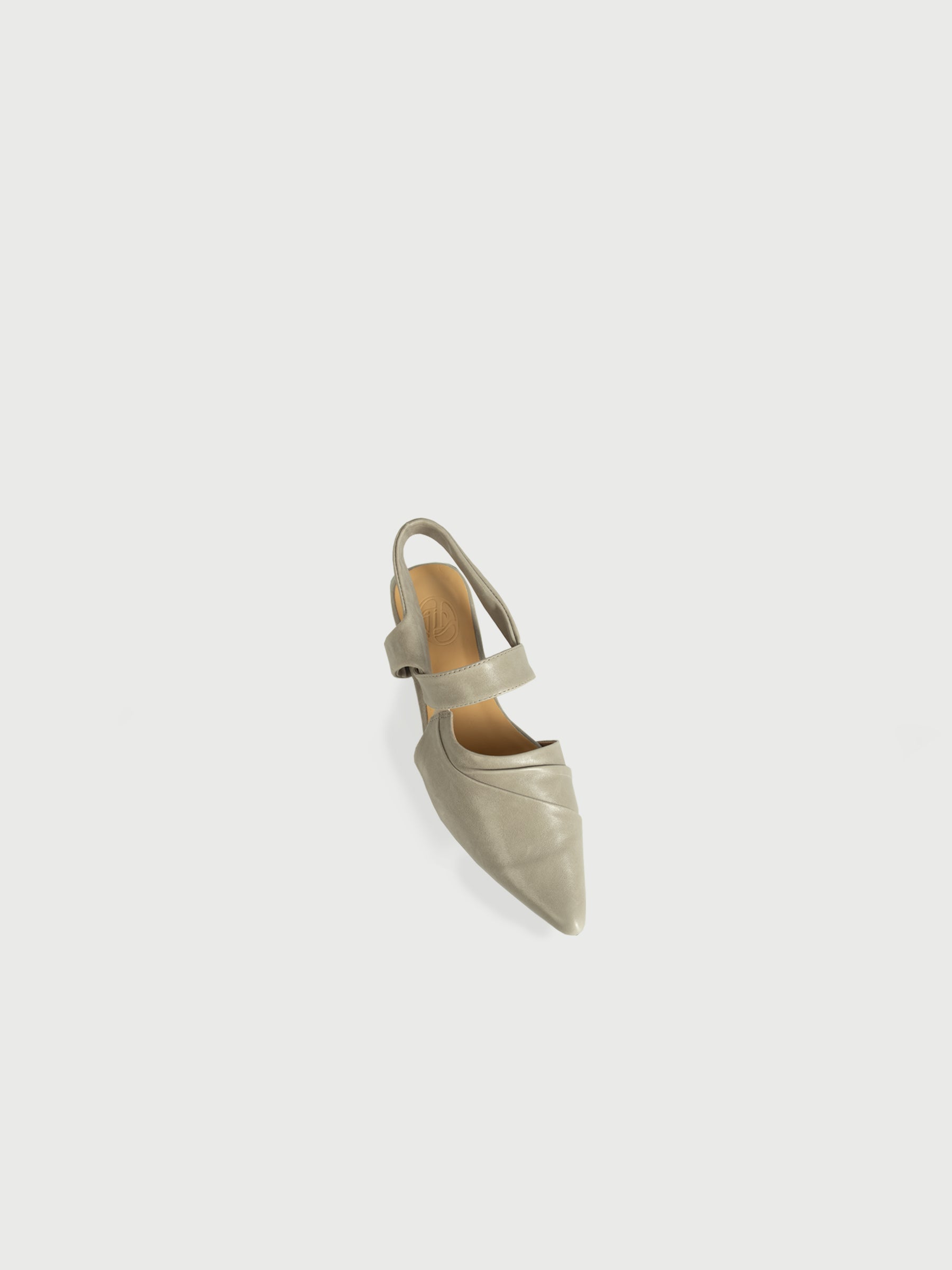 Cleo ◈ Pointed Crepe Draped Marble Heel Slingback