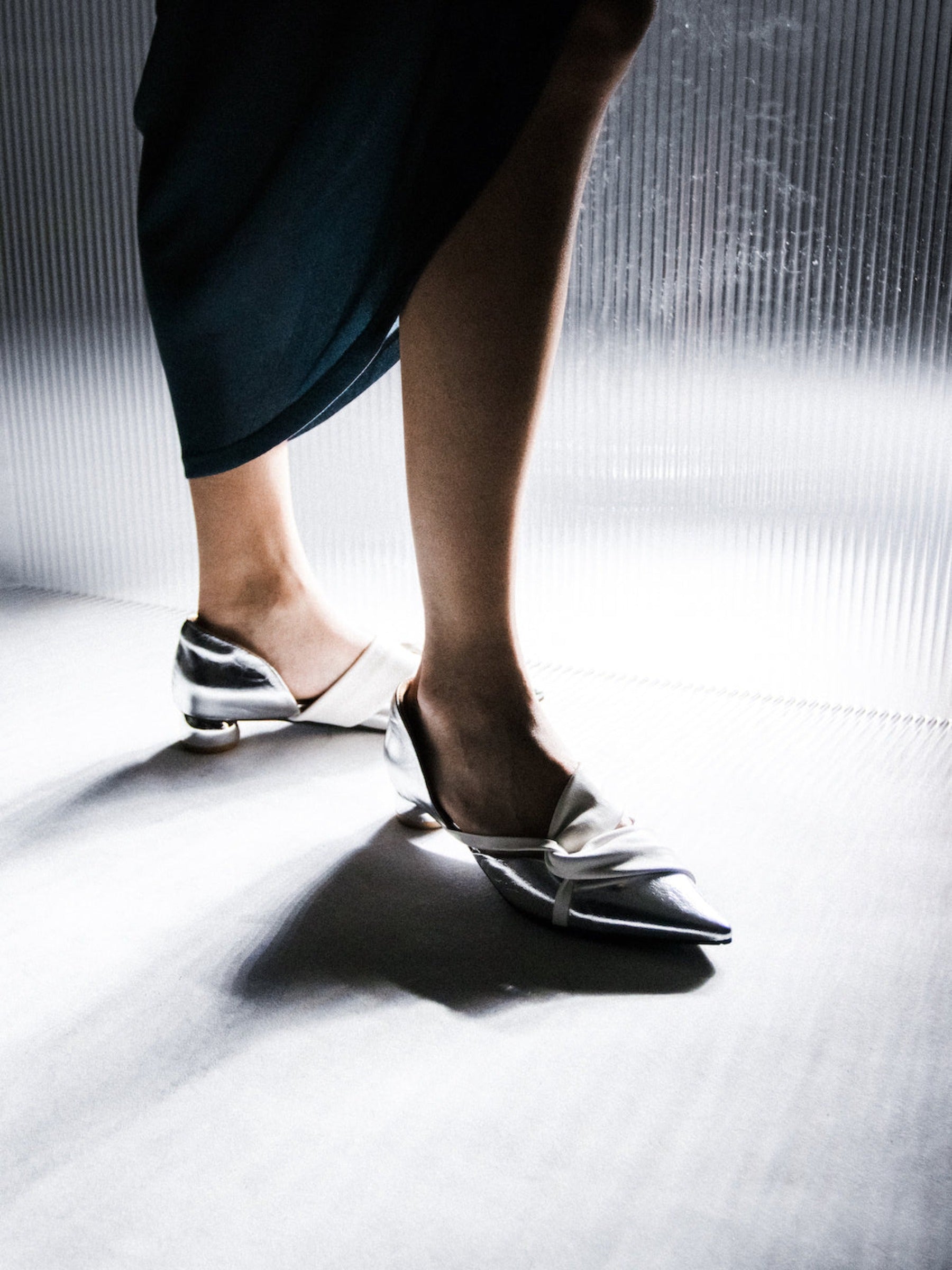 Round-Heel Strapped Pumps