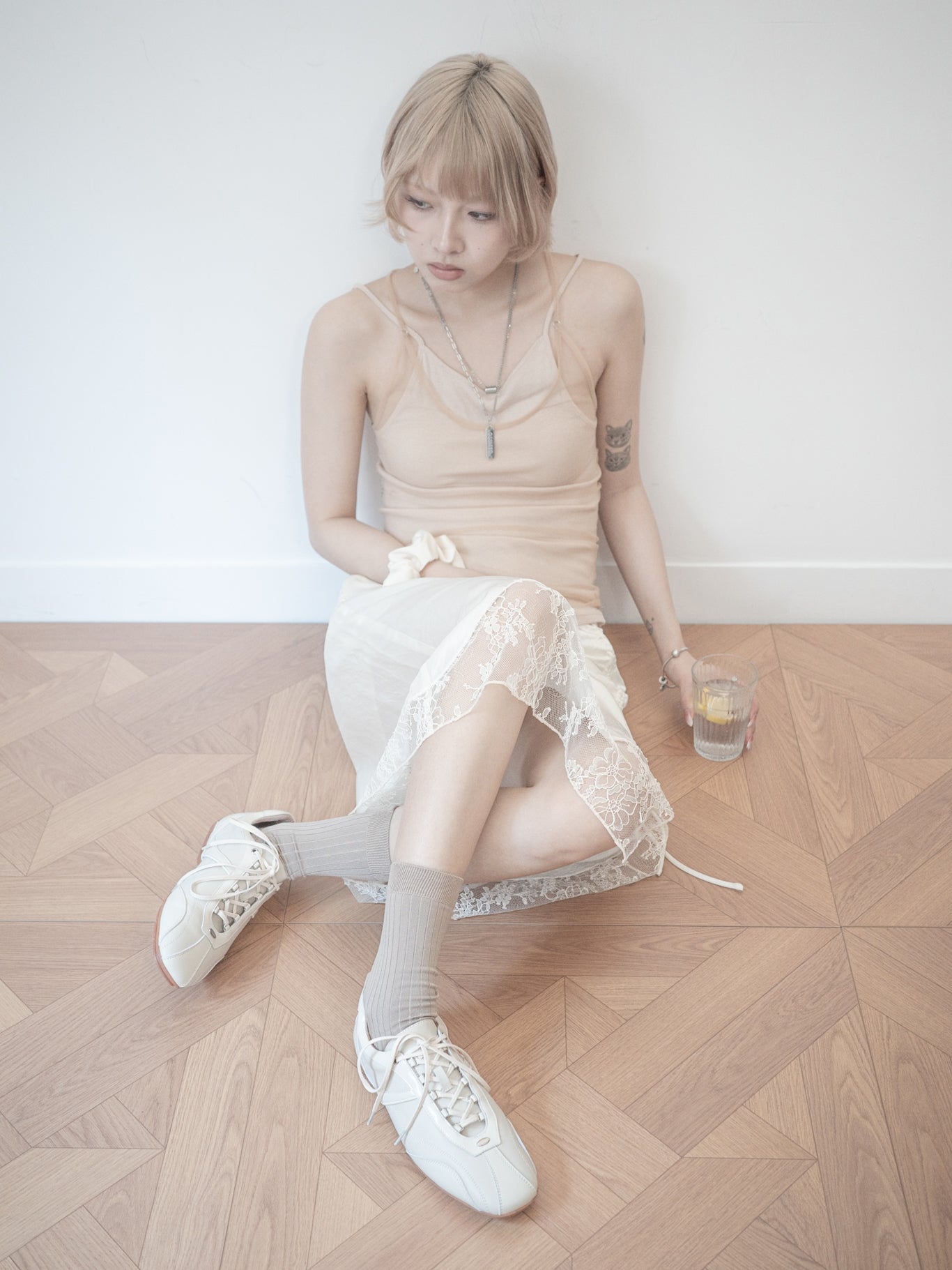 Clementine・Unisex Square Toe Patchwork Derby Sneakers