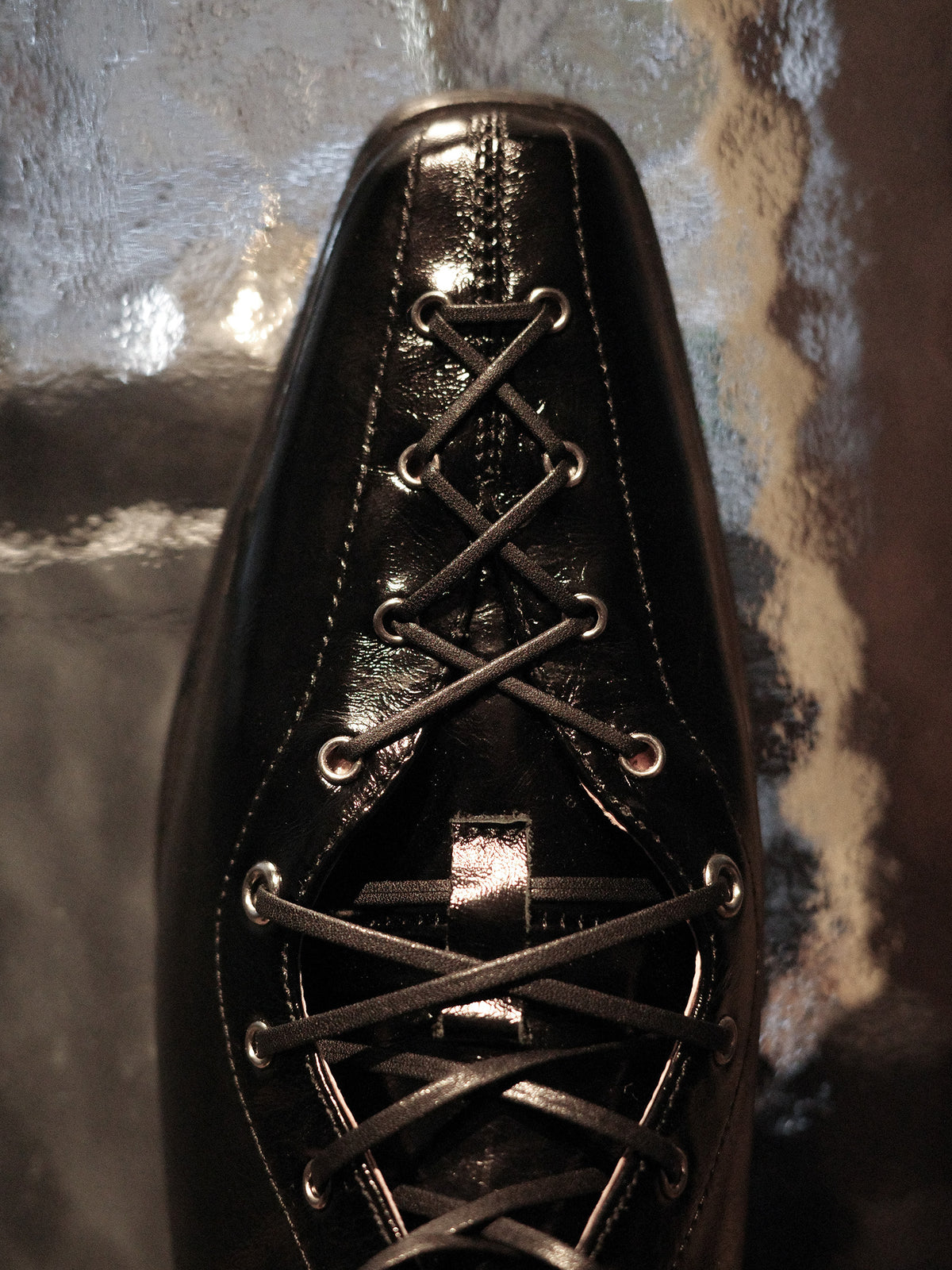 Freya・Square-Toe Lace-Up Mules