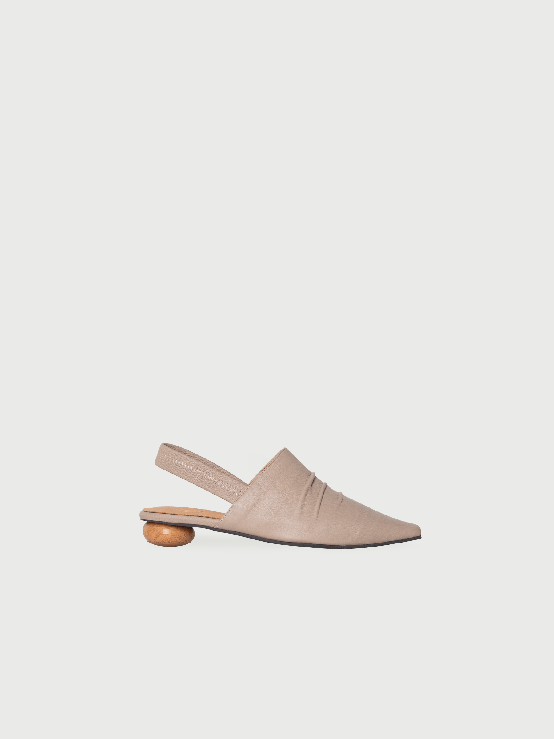 Pointed Wooden Heel Slingback