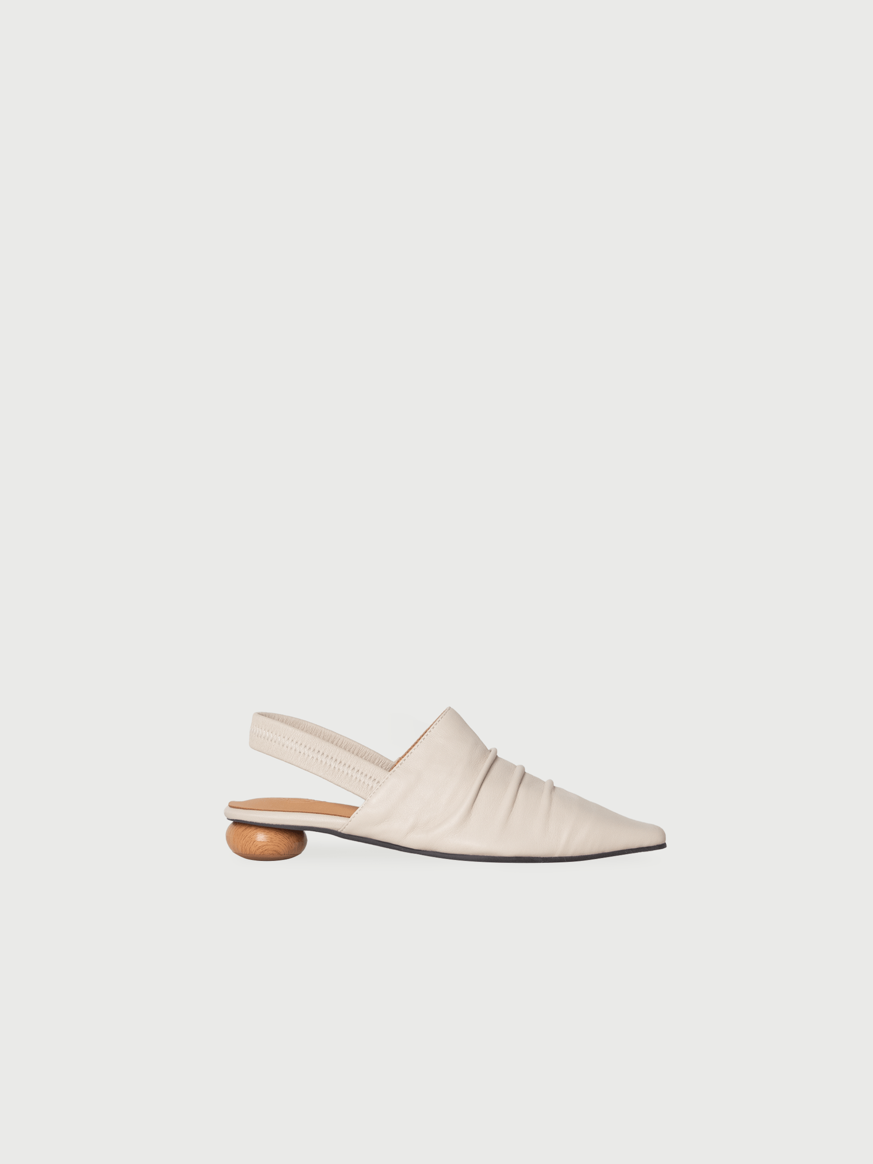 Pointed Wooden Heel Slingback