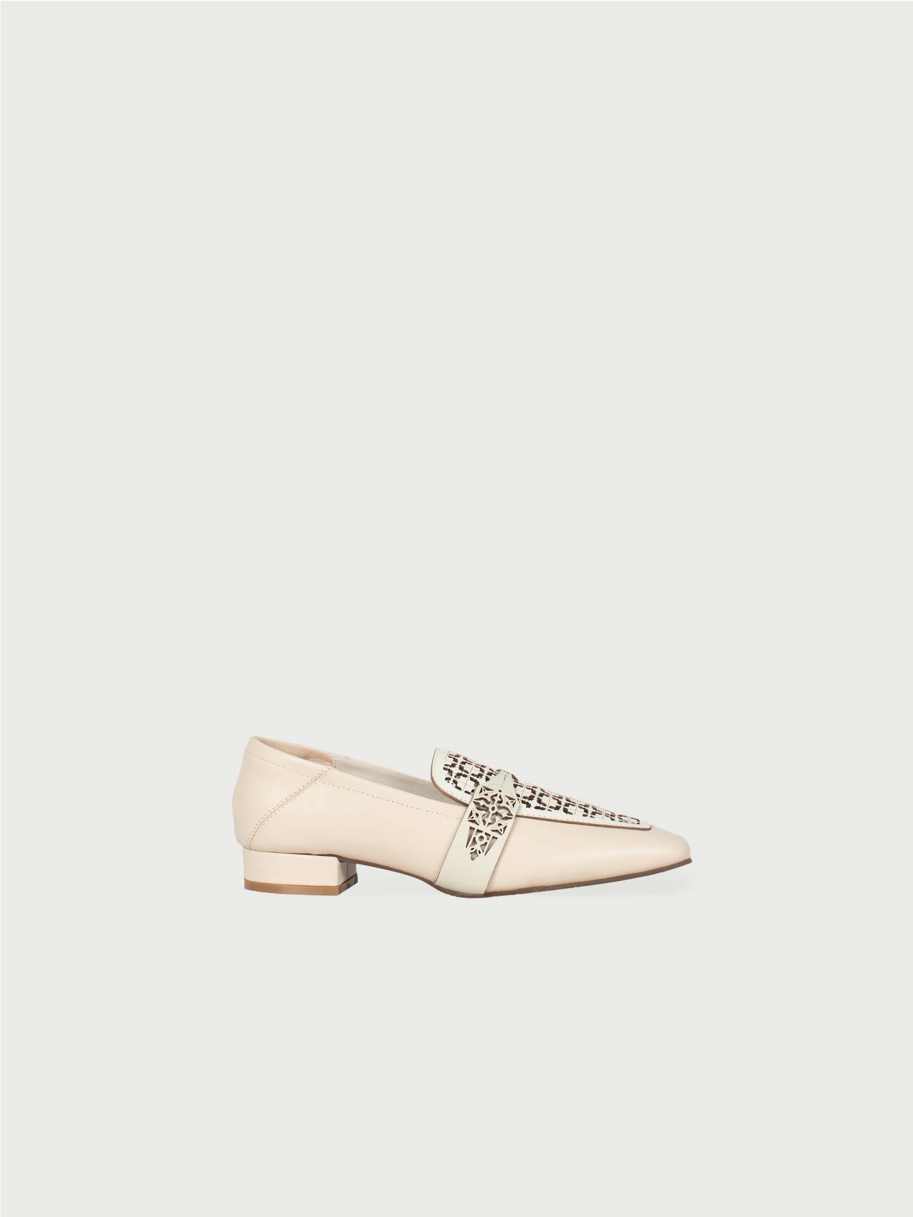 Almond-Toe Laser-Cut Loafers